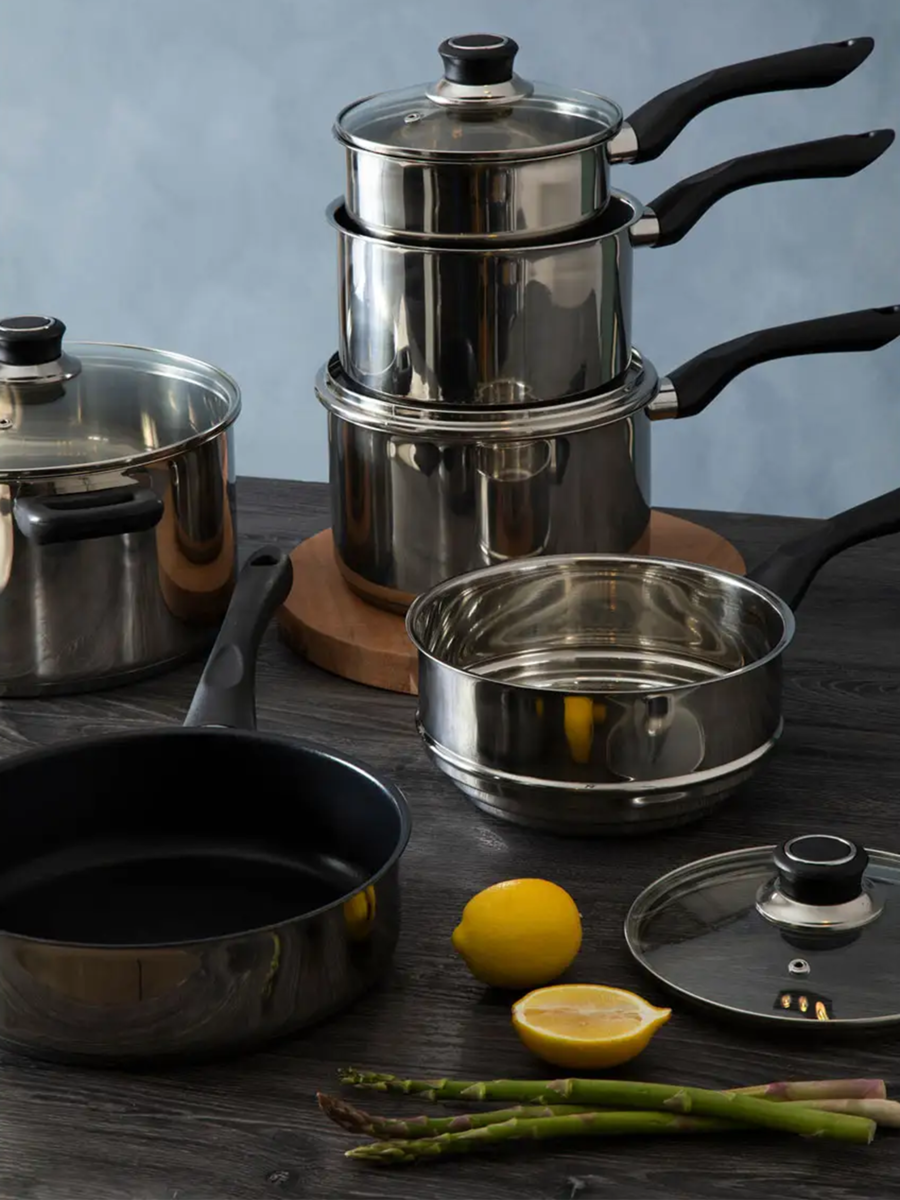 Crosse 6Pc Stainless Steel Cookware Set