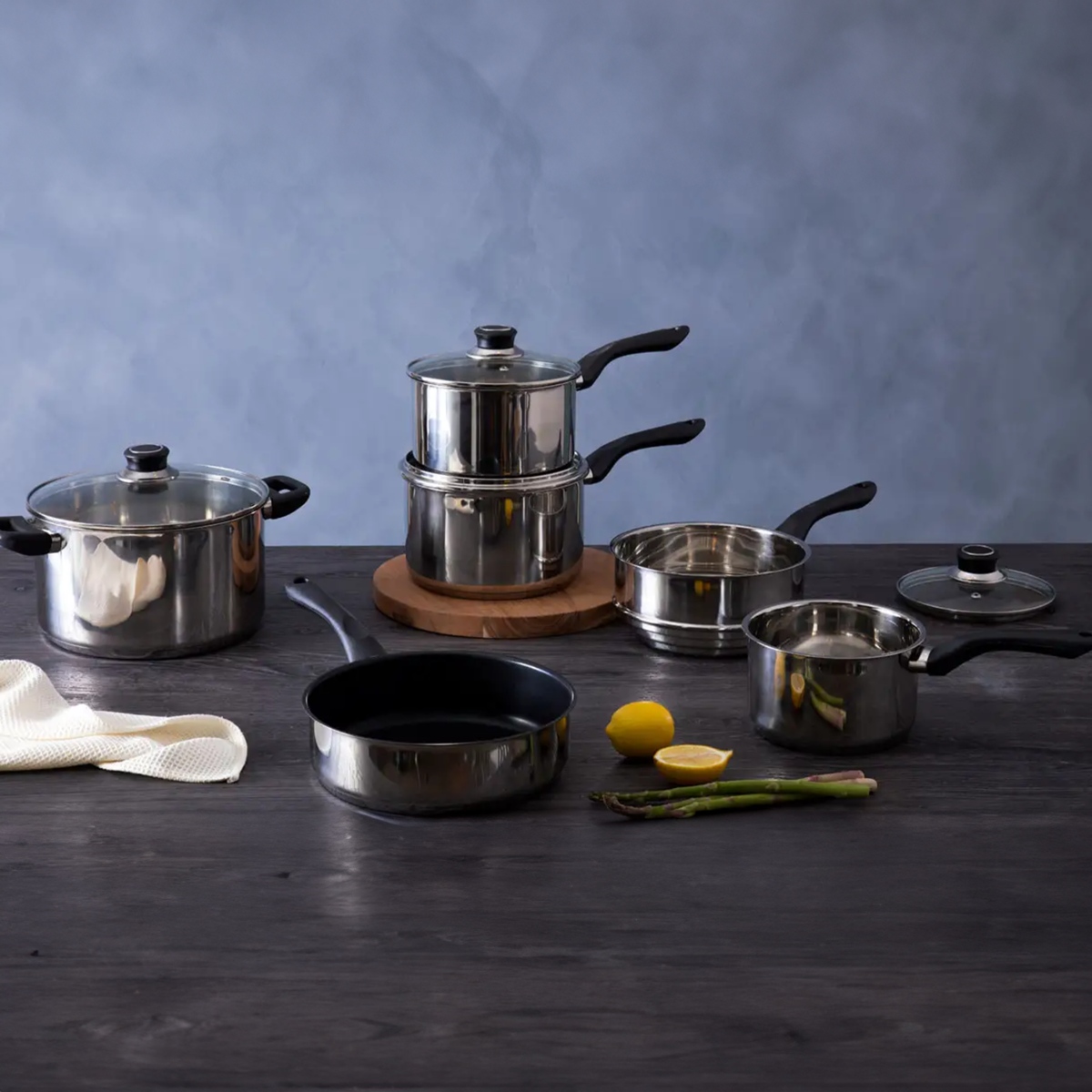 Crosse 6Pc Stainless Steel Cookware Set