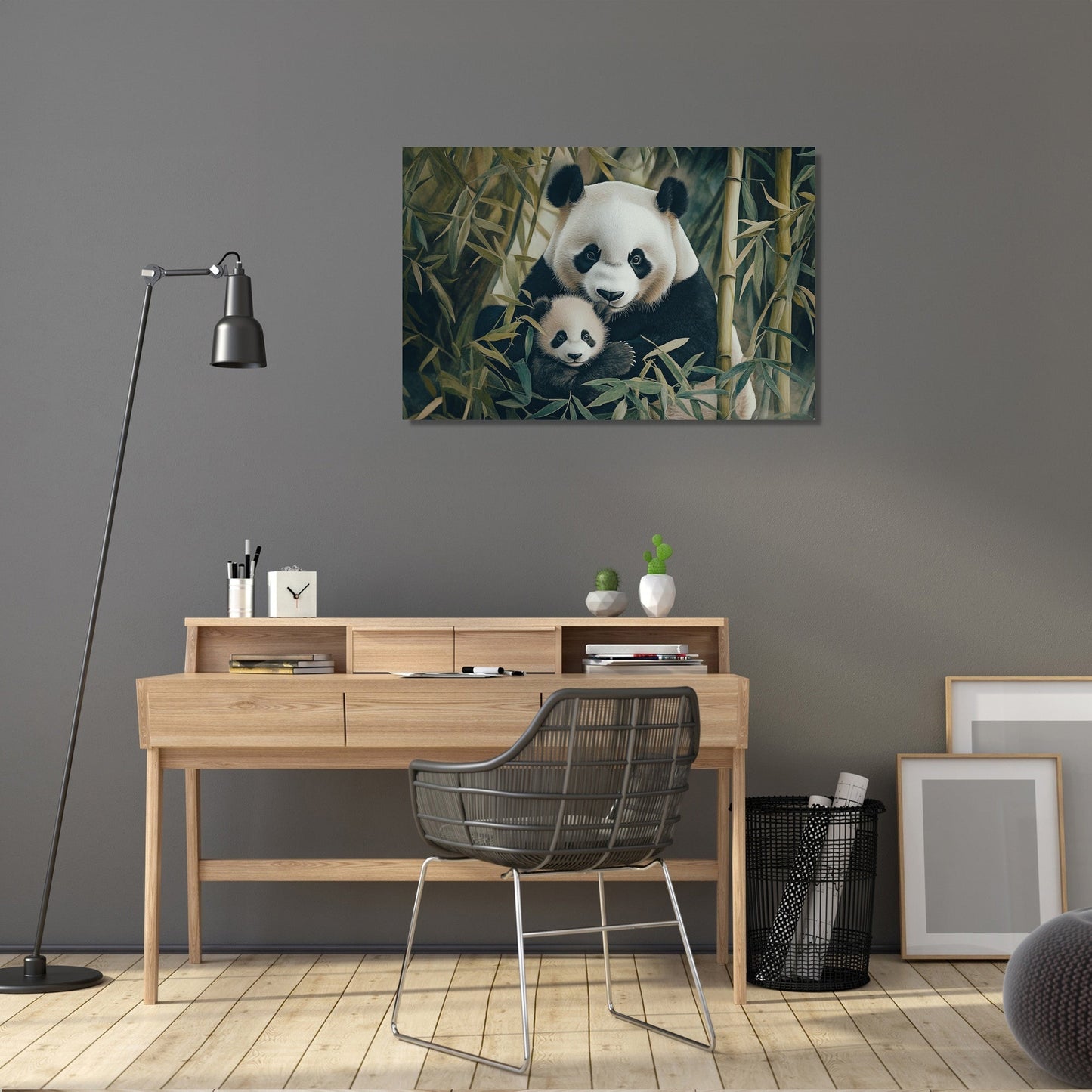 Panda Family Harmony Canvas