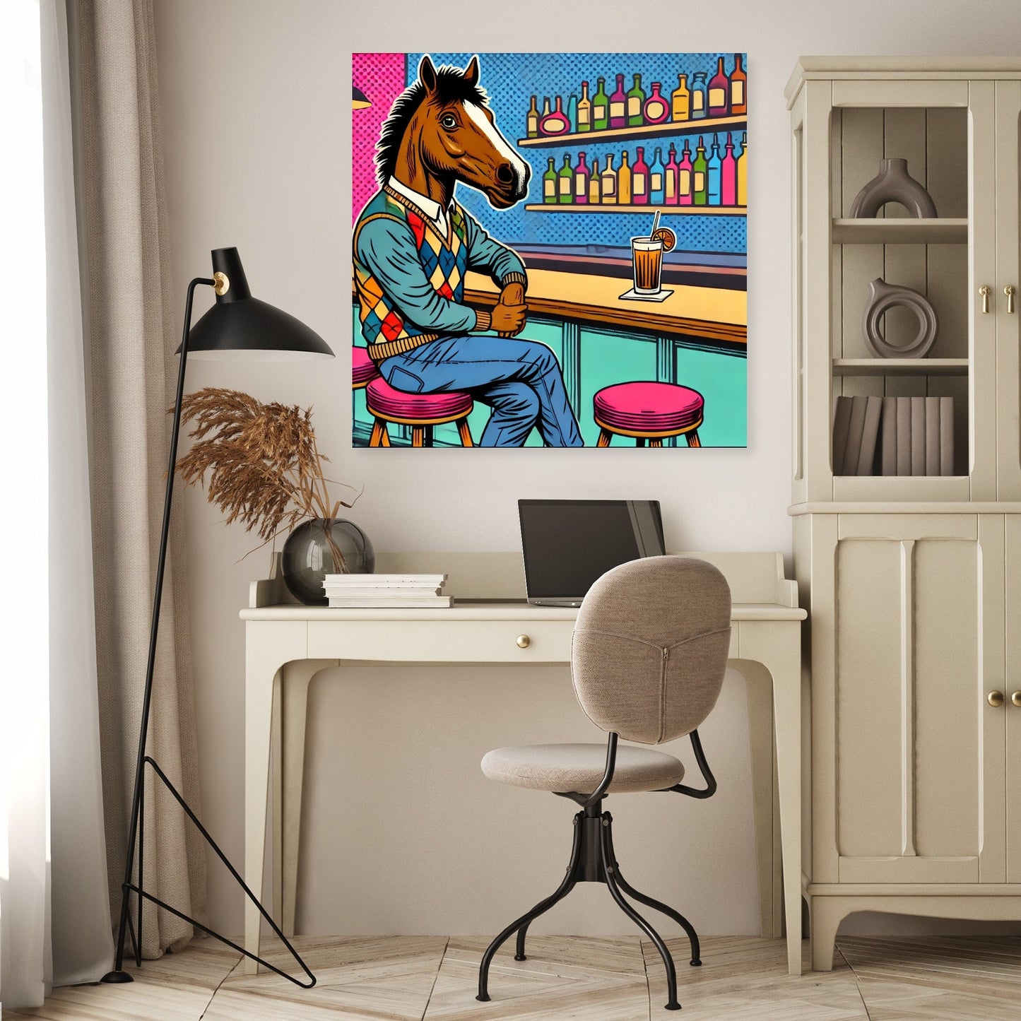 Retro Horse Bar Canvas
