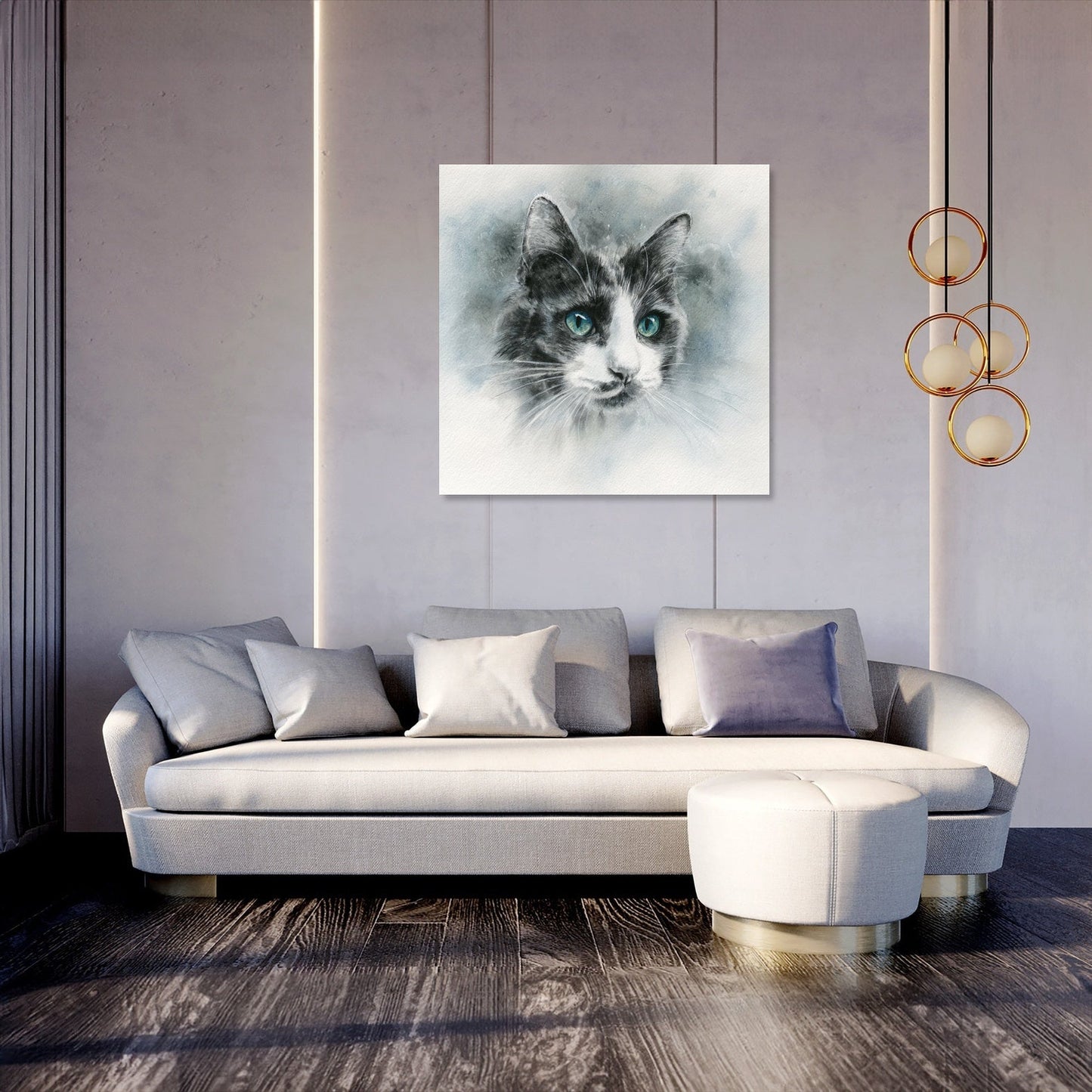 Vivid Eyes Cat Canvas