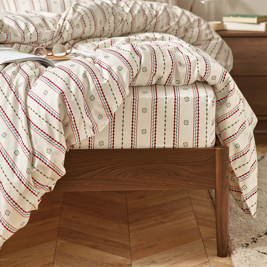 Ines Organic Cotton Fitted Sheet – Brick