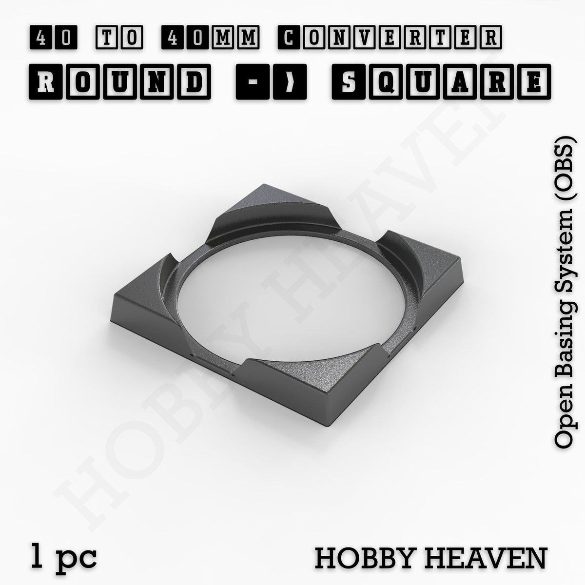 Round to Square Bases Shape and Size Converters 3d Print Full Range
