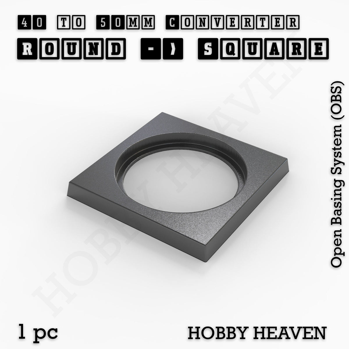 Round to Square Bases Shape and Size Converters 3d Print Full Range