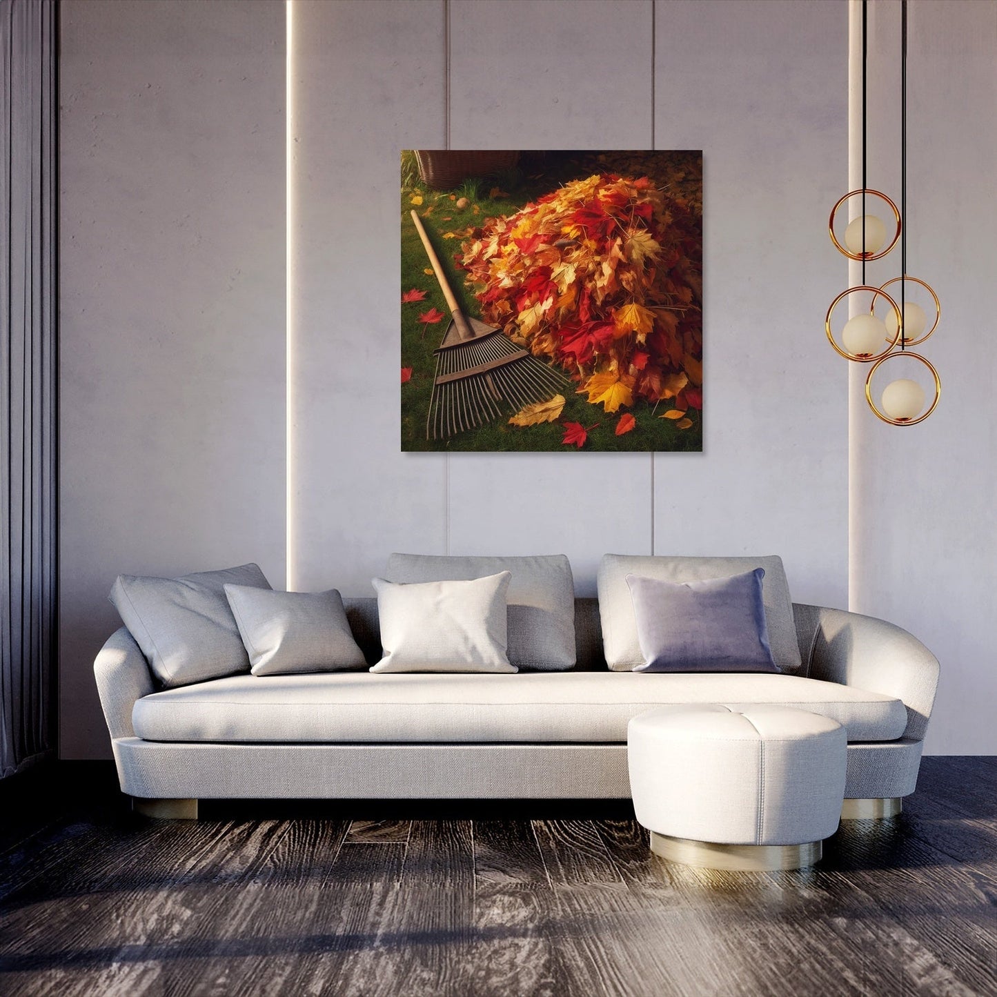Autumn Yardwork Satisfaction Canvas