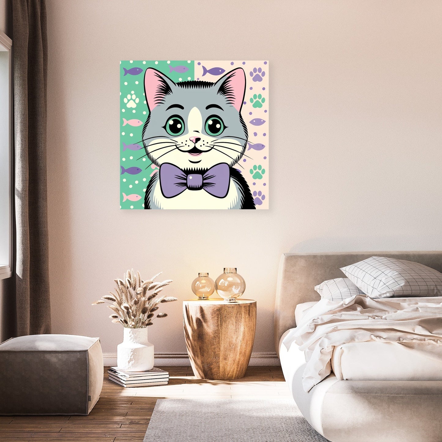 Whimsical Cat Canvas