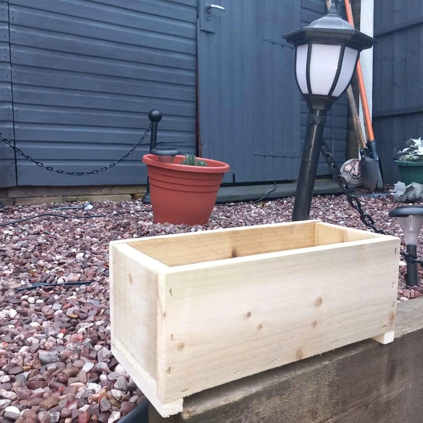 40cm Rustic Wooden Planter box