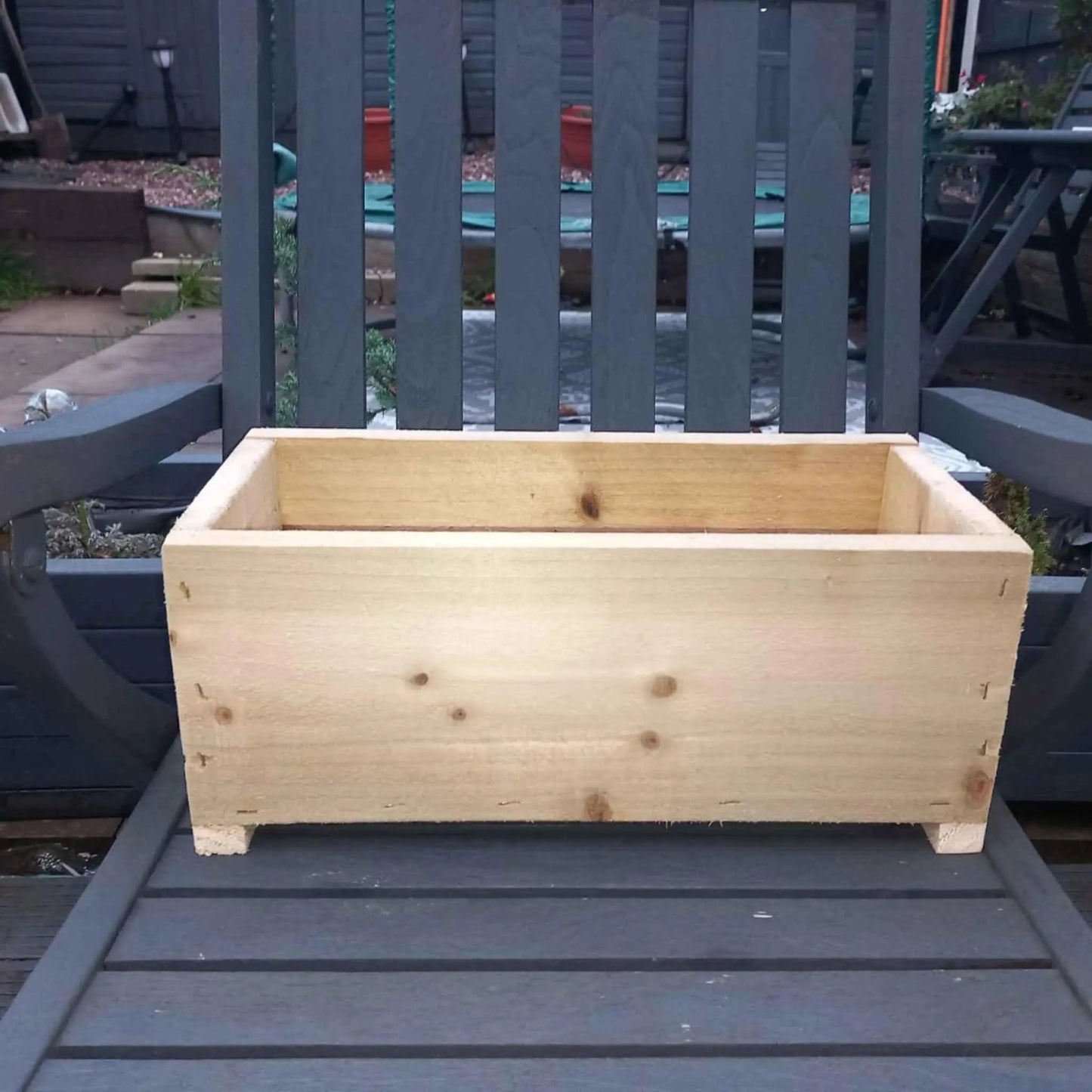 40cm Rustic Wooden Planter box