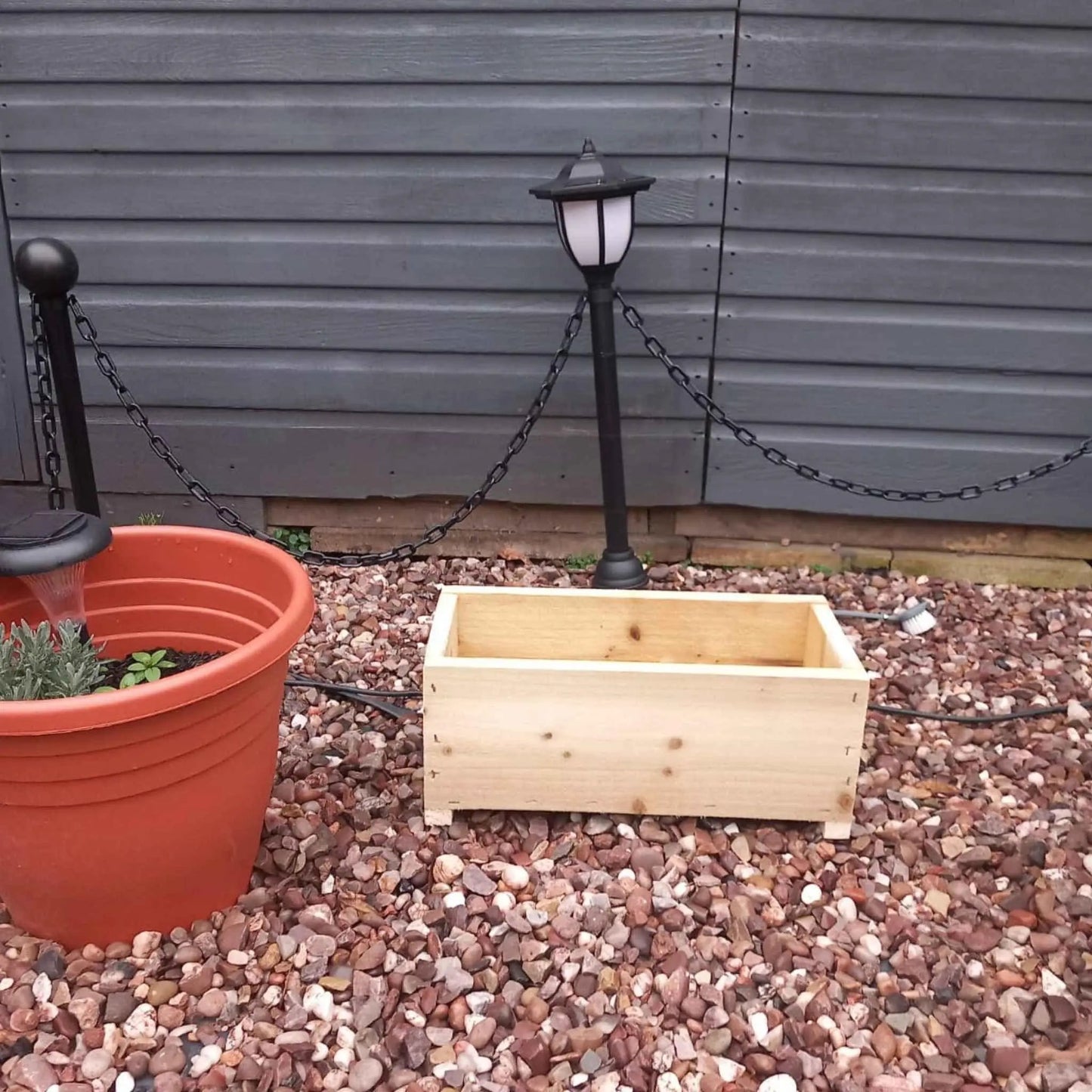 40cm Rustic Wooden Planter box