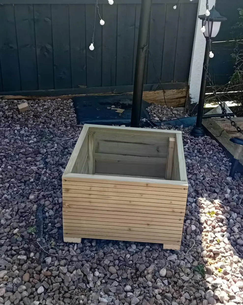 40cm Square Wooden Decking garden Planter