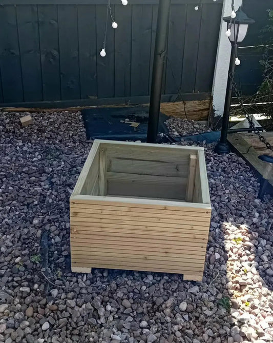 40cm Square Wooden Decking garden Planter