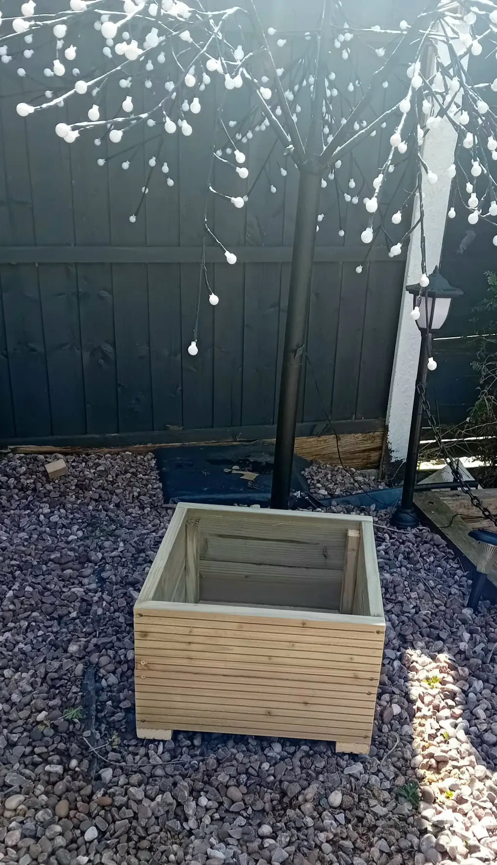 40cm Square Wooden Decking garden Planter