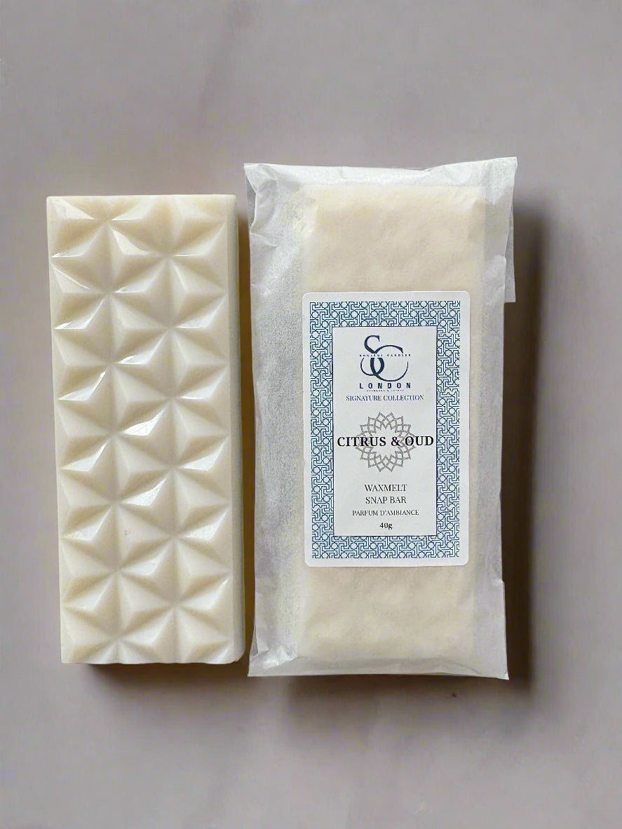 Citrus & Oud Wax Melt Snap Bar (40g) – Luxury Soy Blend