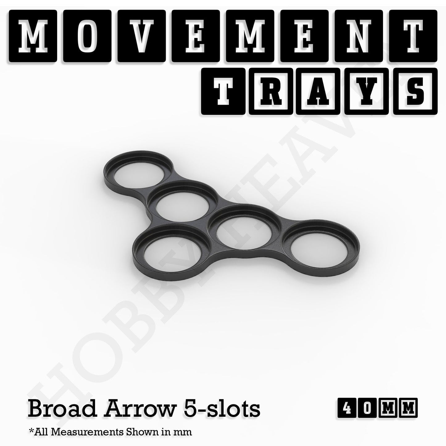 40mm Movement Trays for Miniatures | Tabletop Wargames Compatible | Full Range