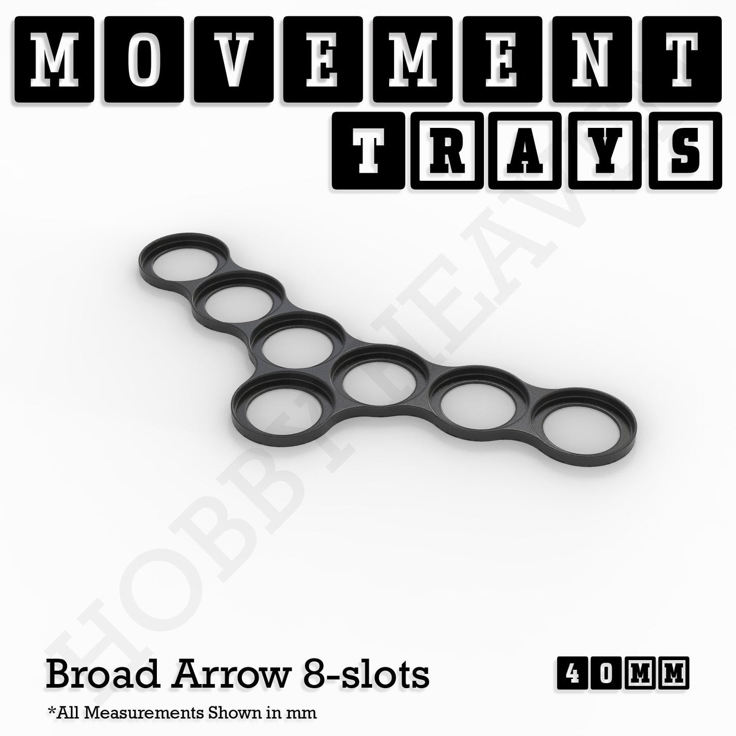 40mm Movement Trays for Miniatures | Tabletop Wargames Compatible | Full Range