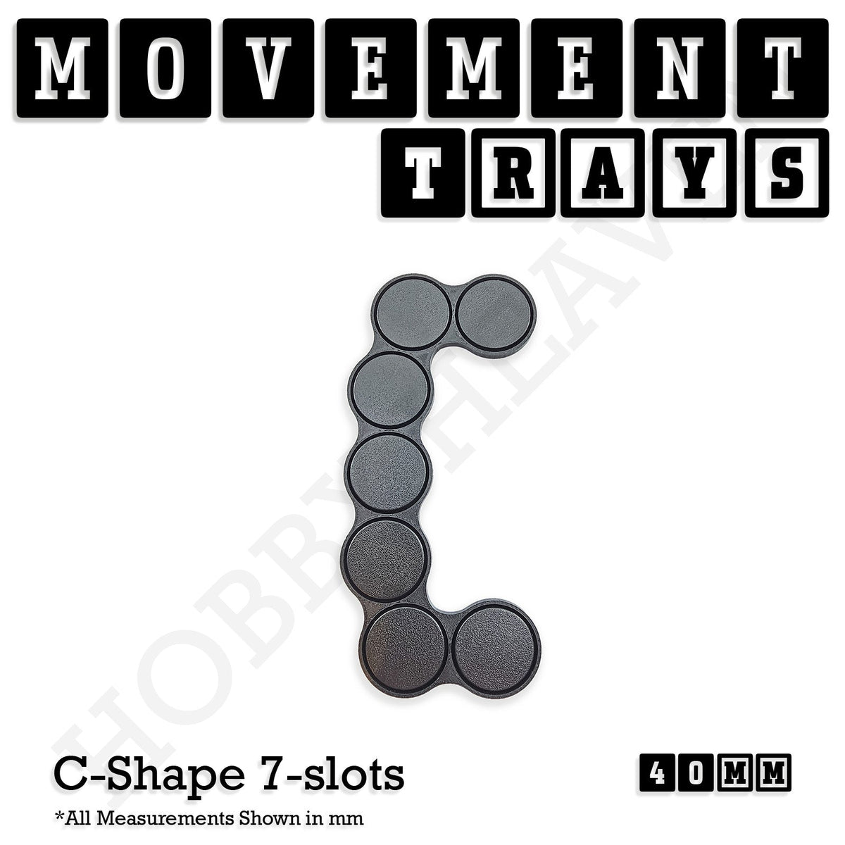40mm Movement Trays for Miniatures | Tabletop Wargames Compatible | Full Range