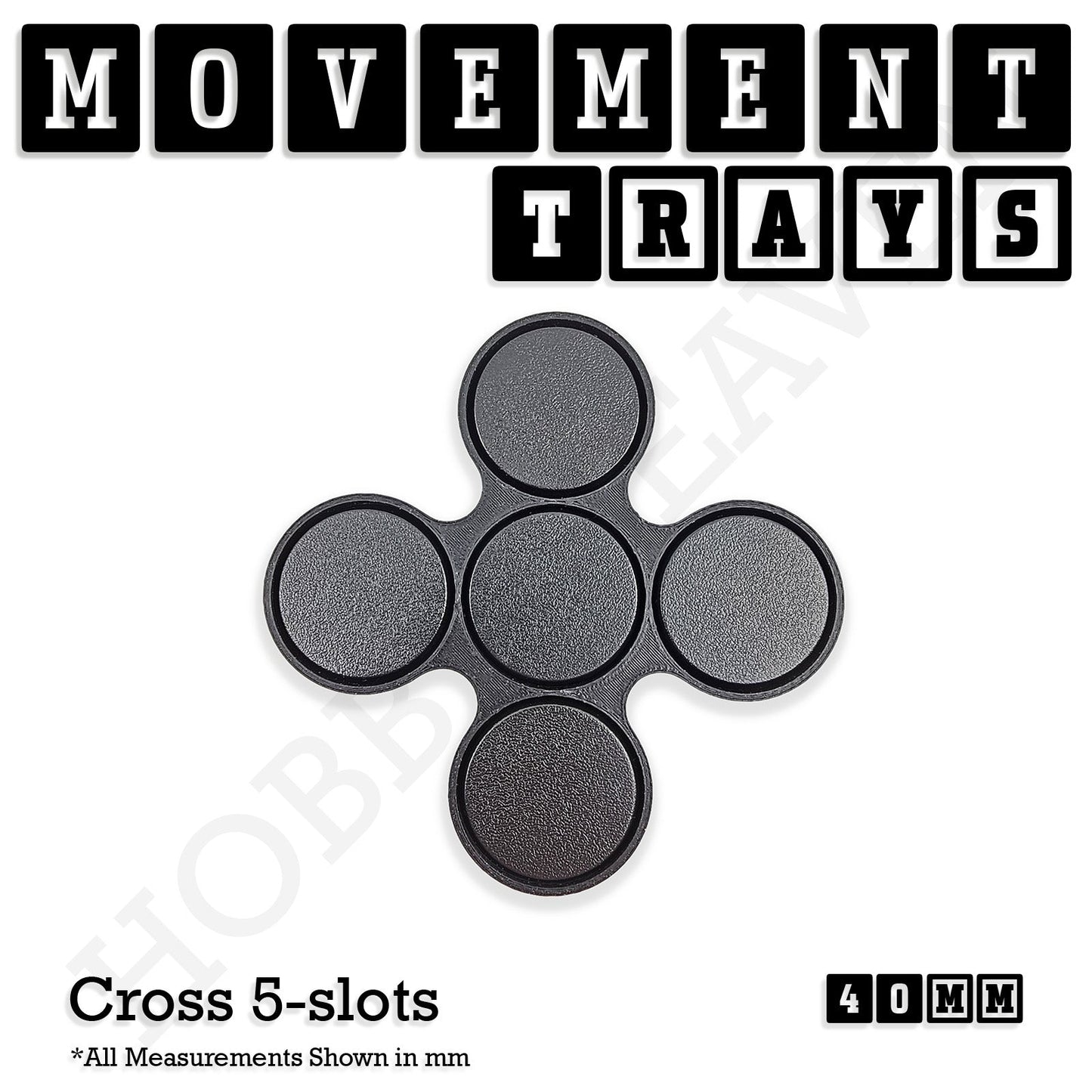 40mm Movement Trays for Miniatures | Tabletop Wargames Compatible | Full Range