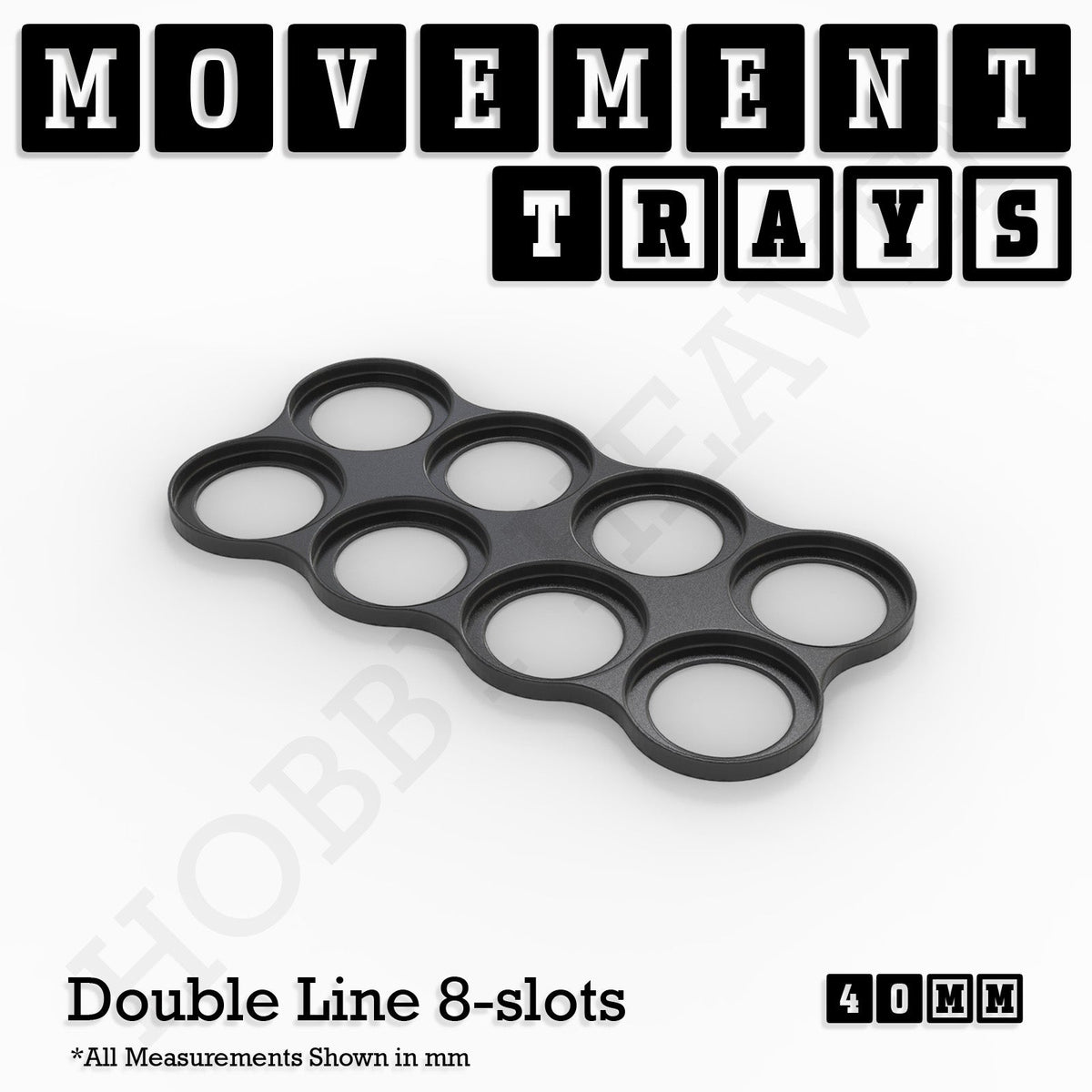 40mm Movement Trays for Miniatures | Tabletop Wargames Compatible | Full Range