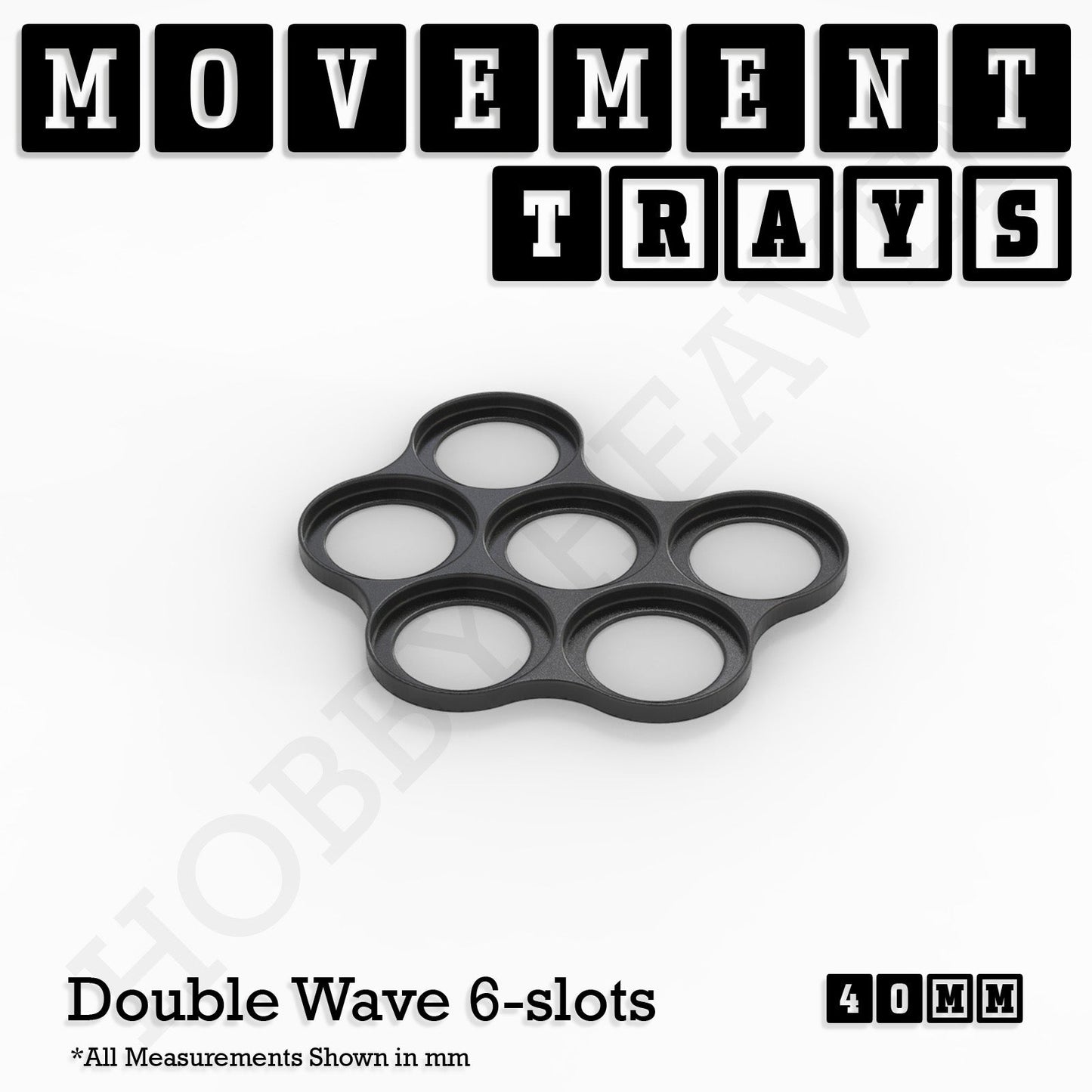 40mm Movement Trays for Miniatures | Tabletop Wargames Compatible | Full Range