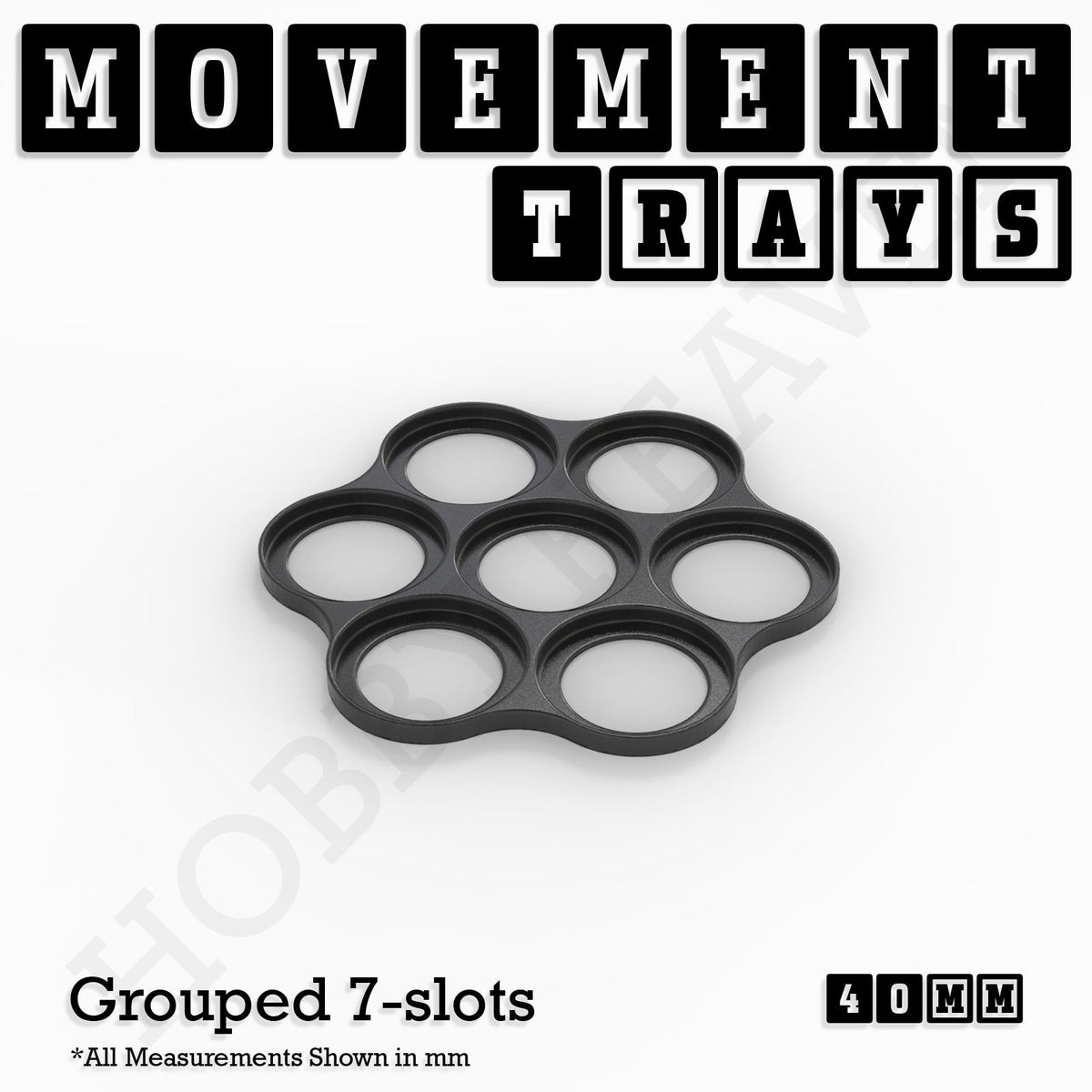40mm Movement Trays for Miniatures | Tabletop Wargames Compatible | Full Range