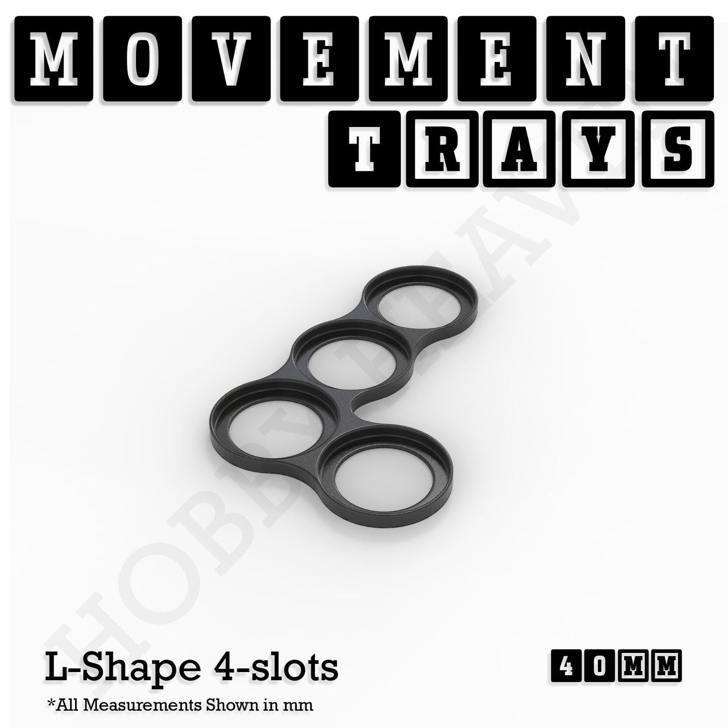 40mm Movement Trays for Miniatures | Tabletop Wargames Compatible | Full Range