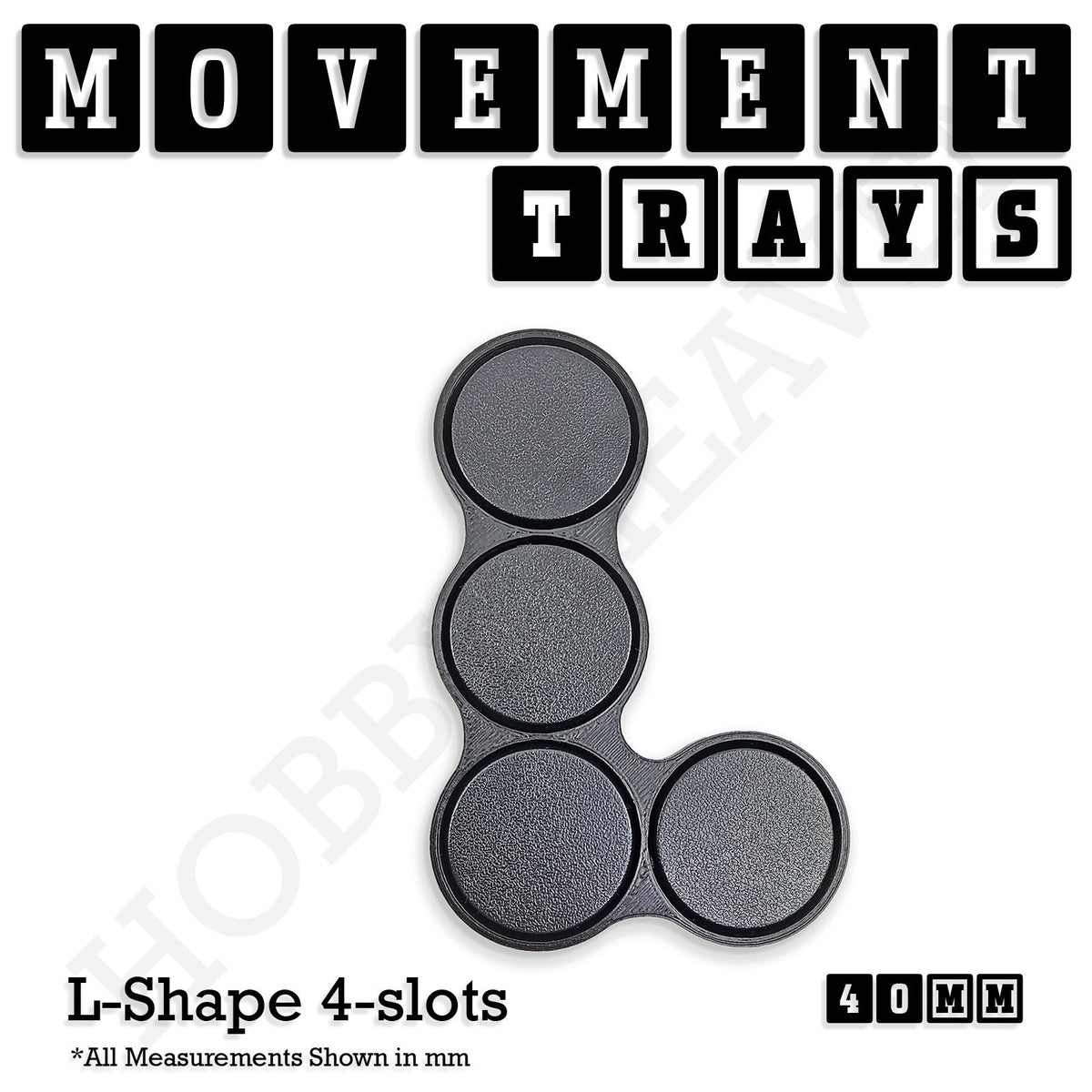 40mm Movement Trays for Miniatures | Tabletop Wargames Compatible | Full Range