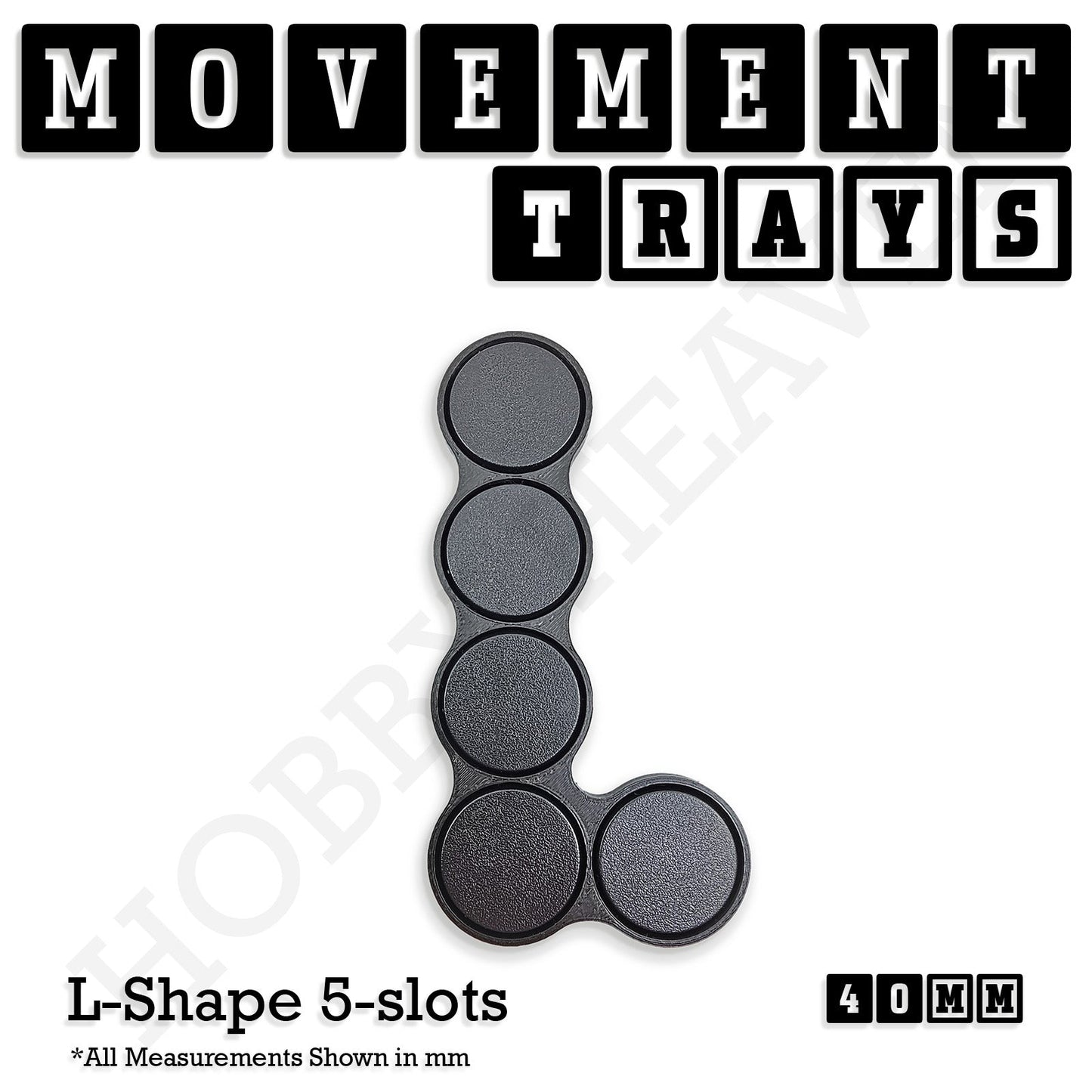 40mm Movement Trays for Miniatures | Tabletop Wargames Compatible | Full Range