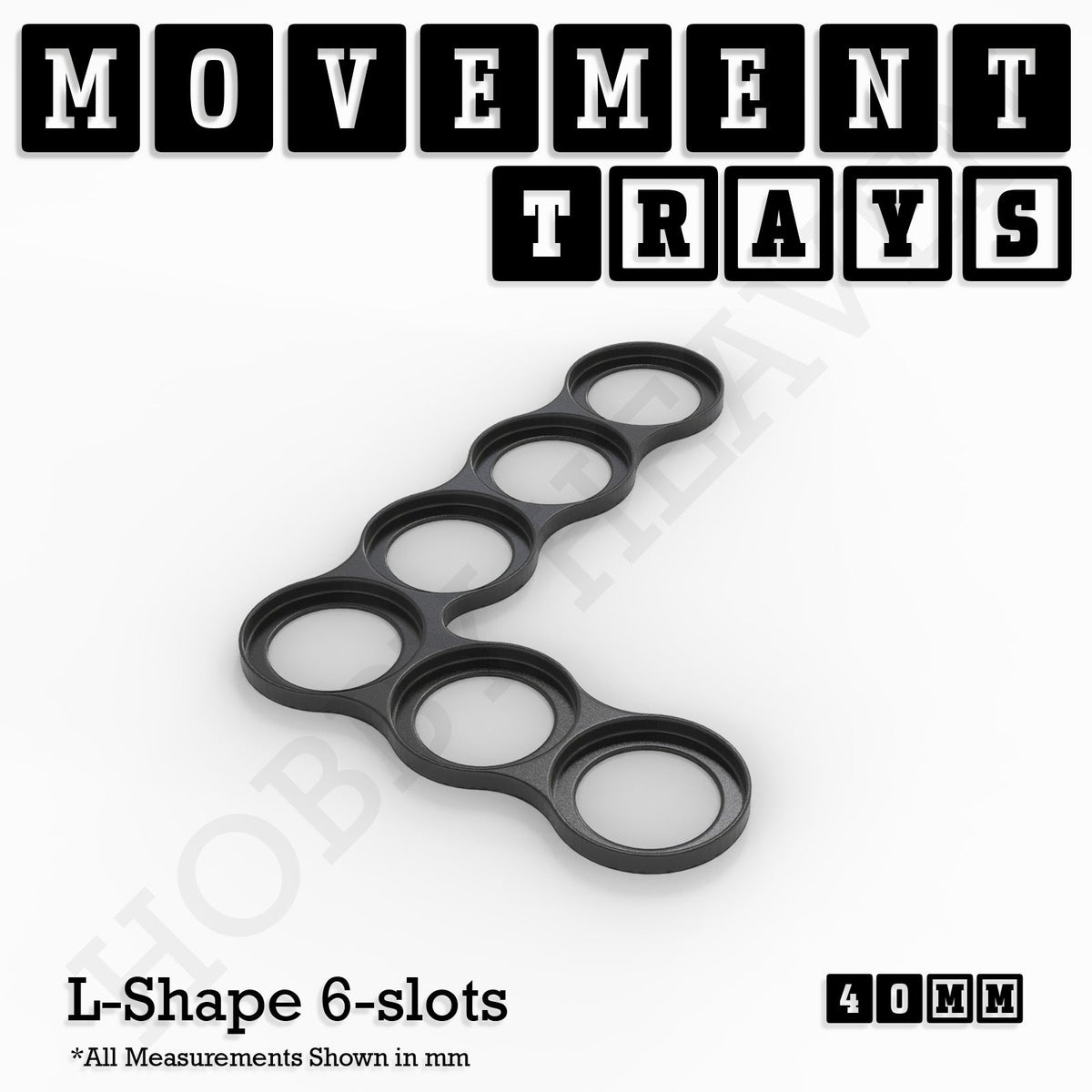 40mm Movement Trays for Miniatures | Tabletop Wargames Compatible | Full Range