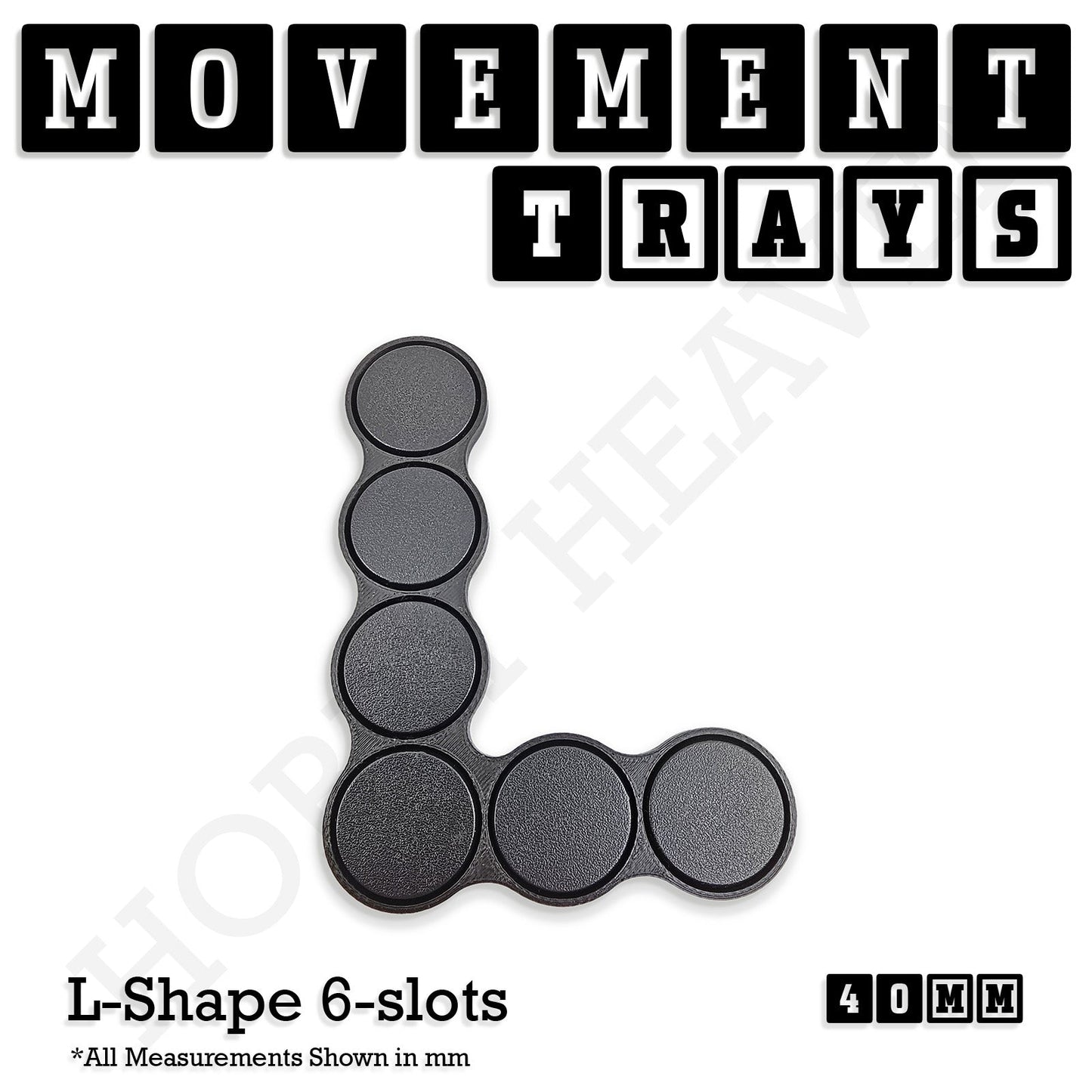 40mm Movement Trays for Miniatures | Tabletop Wargames Compatible | Full Range