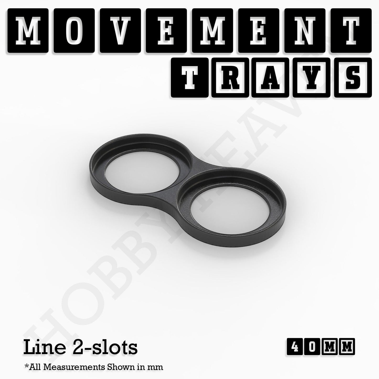 40mm Movement Trays for Miniatures | Tabletop Wargames Compatible | Full Range