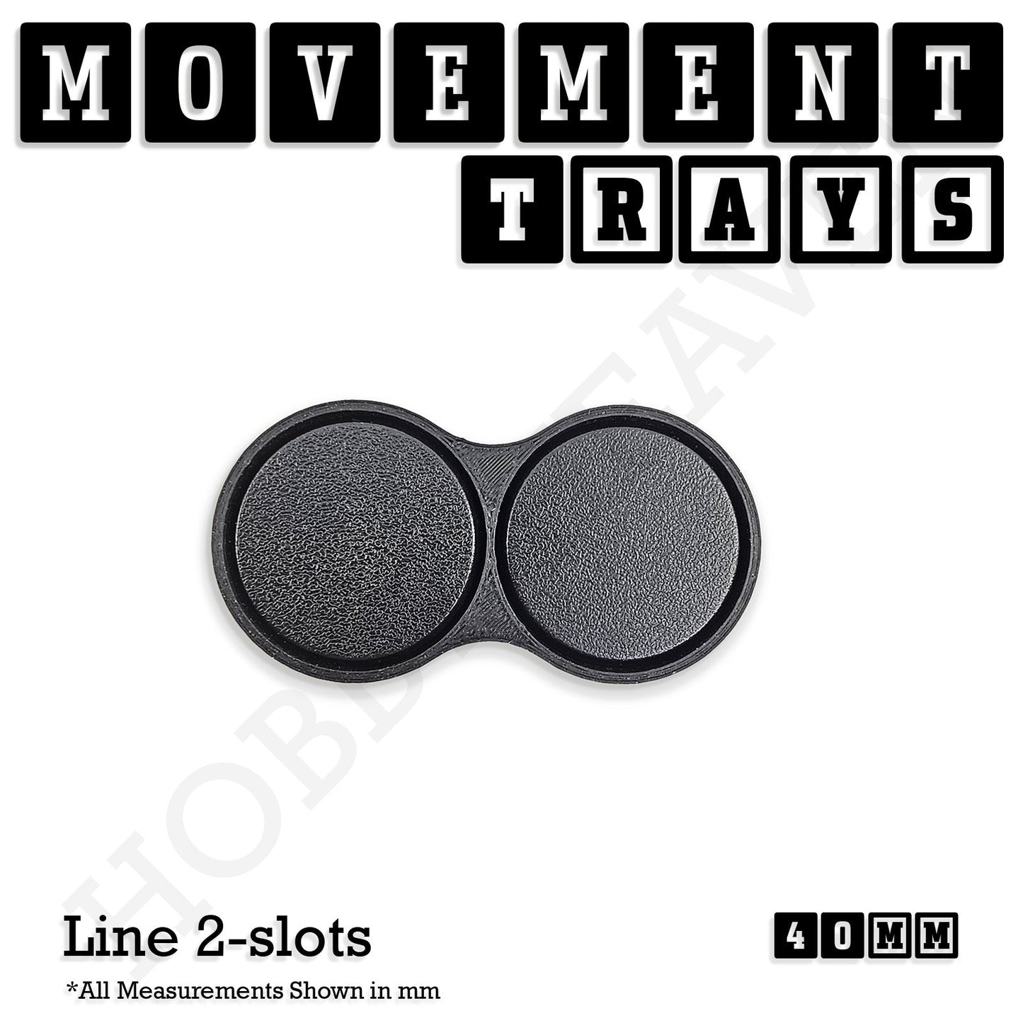 40mm Movement Trays for Miniatures | Tabletop Wargames Compatible | Full Range