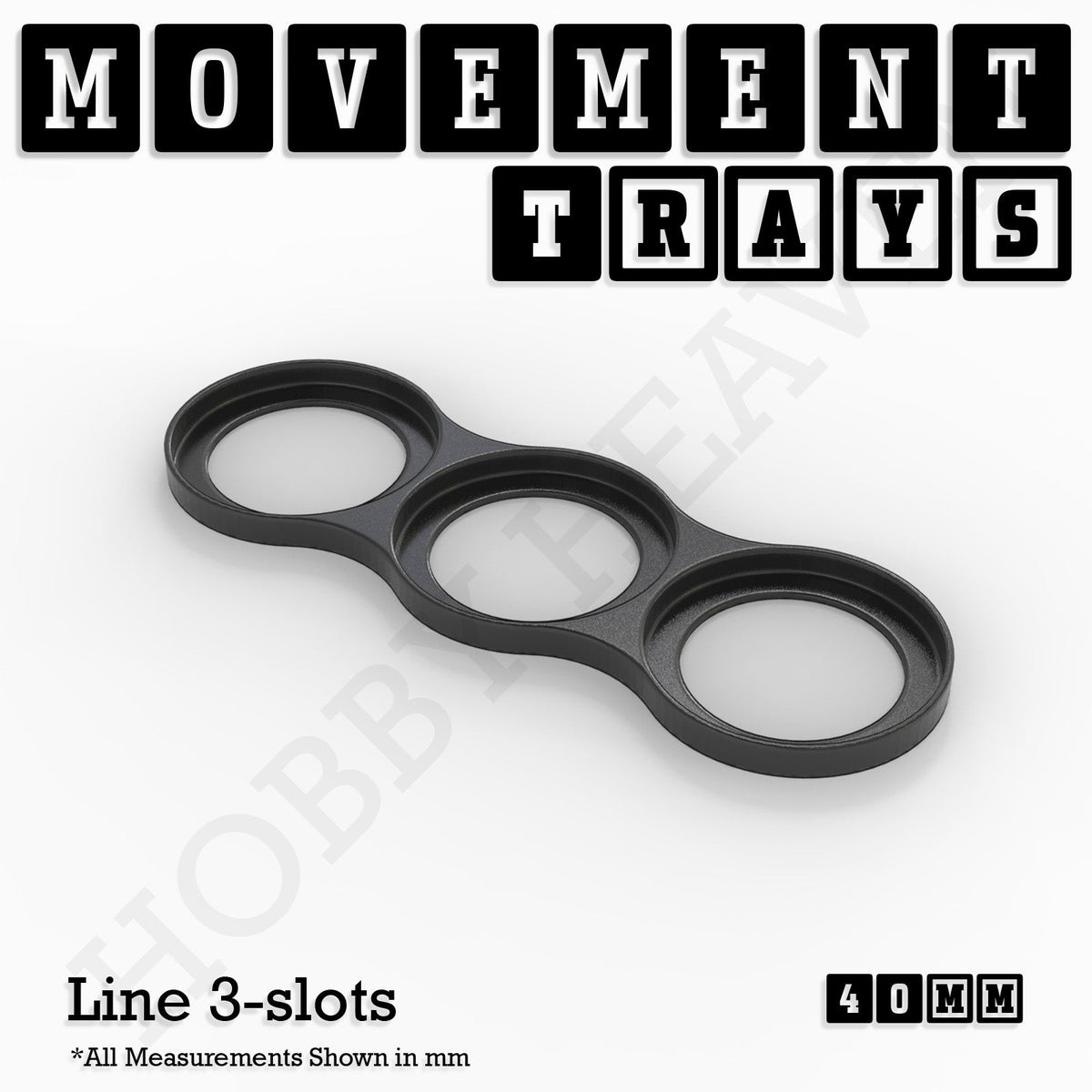 40mm Movement Trays for Miniatures | Tabletop Wargames Compatible | Full Range