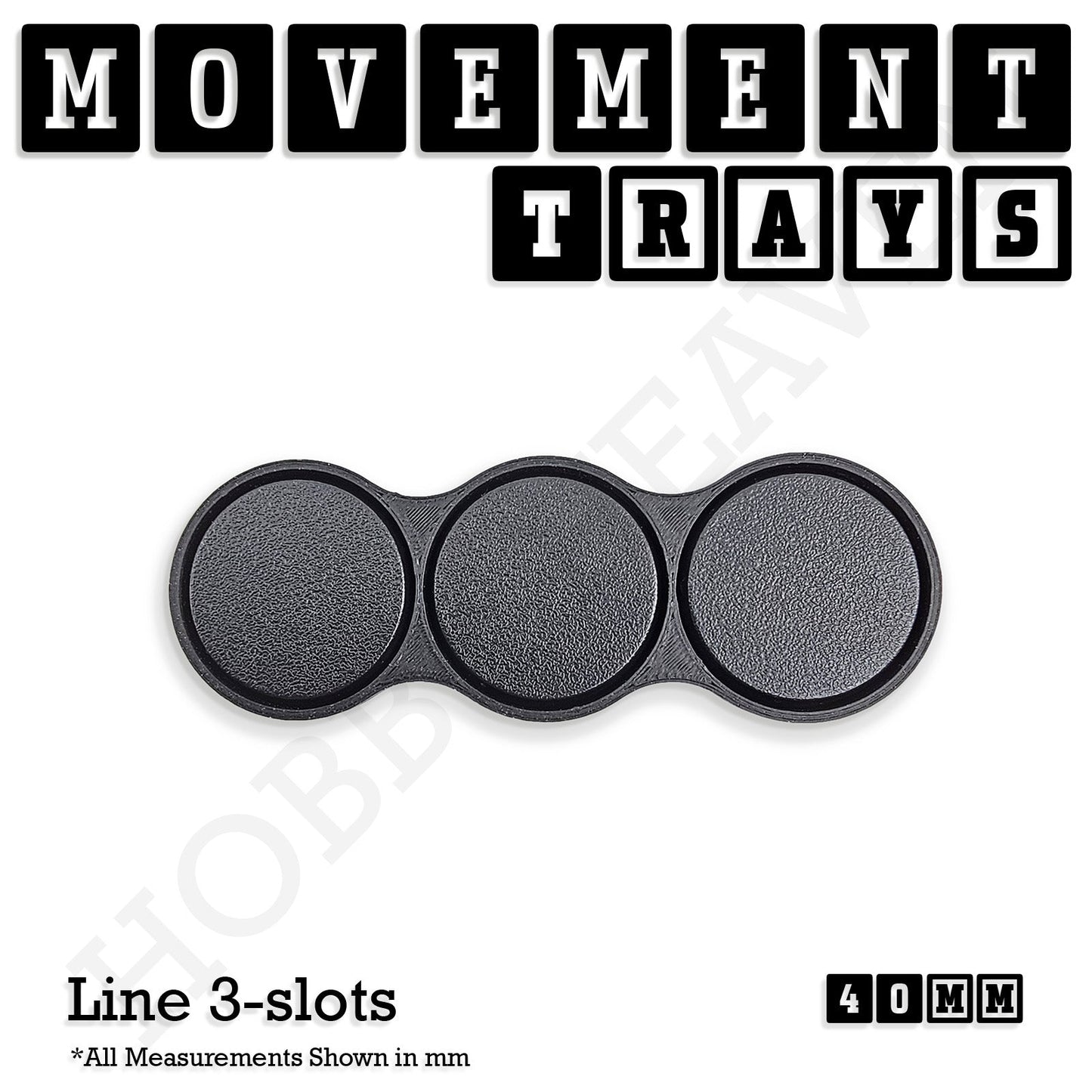 40mm Movement Trays for Miniatures | Tabletop Wargames Compatible | Full Range