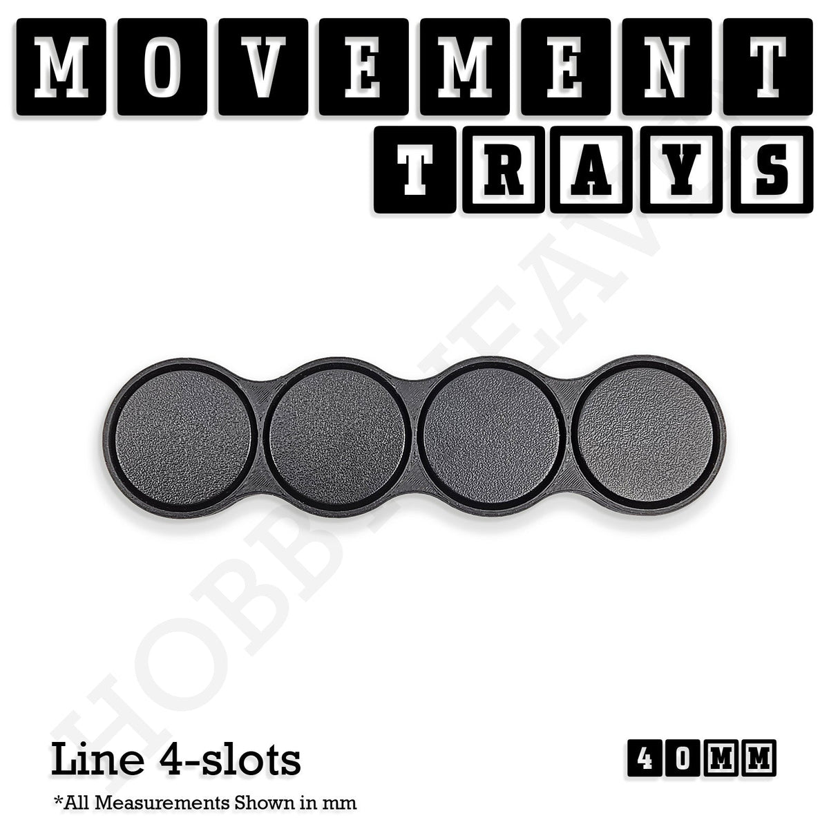 40mm Movement Trays for Miniatures | Tabletop Wargames Compatible | Full Range