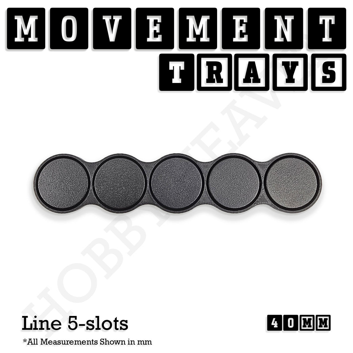 40mm Movement Trays for Miniatures | Tabletop Wargames Compatible | Full Range