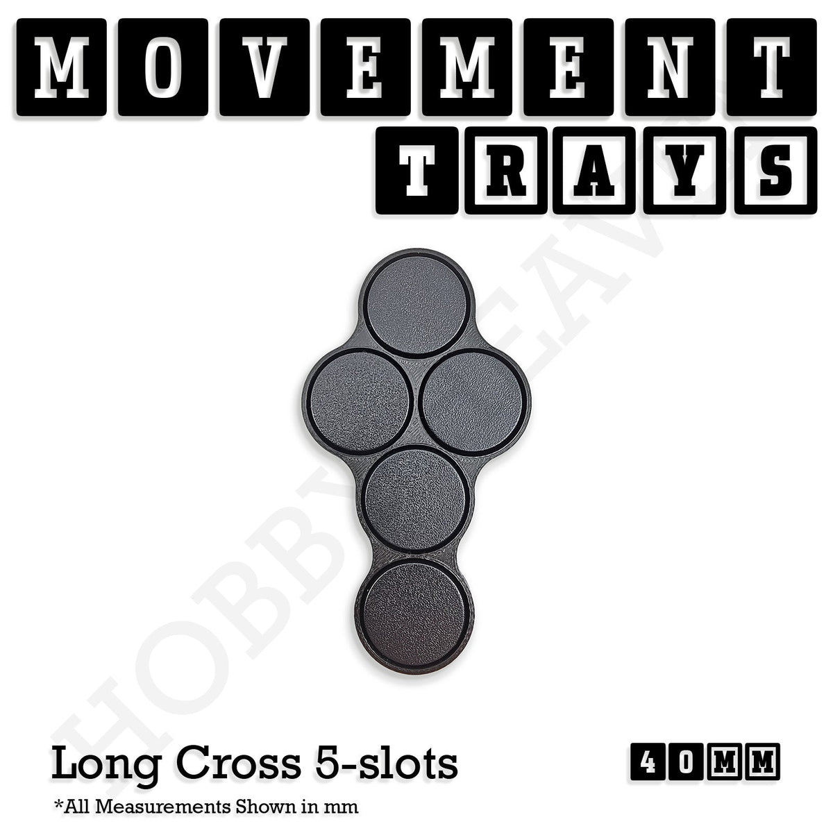 40mm Movement Trays for Miniatures | Tabletop Wargames Compatible | Full Range