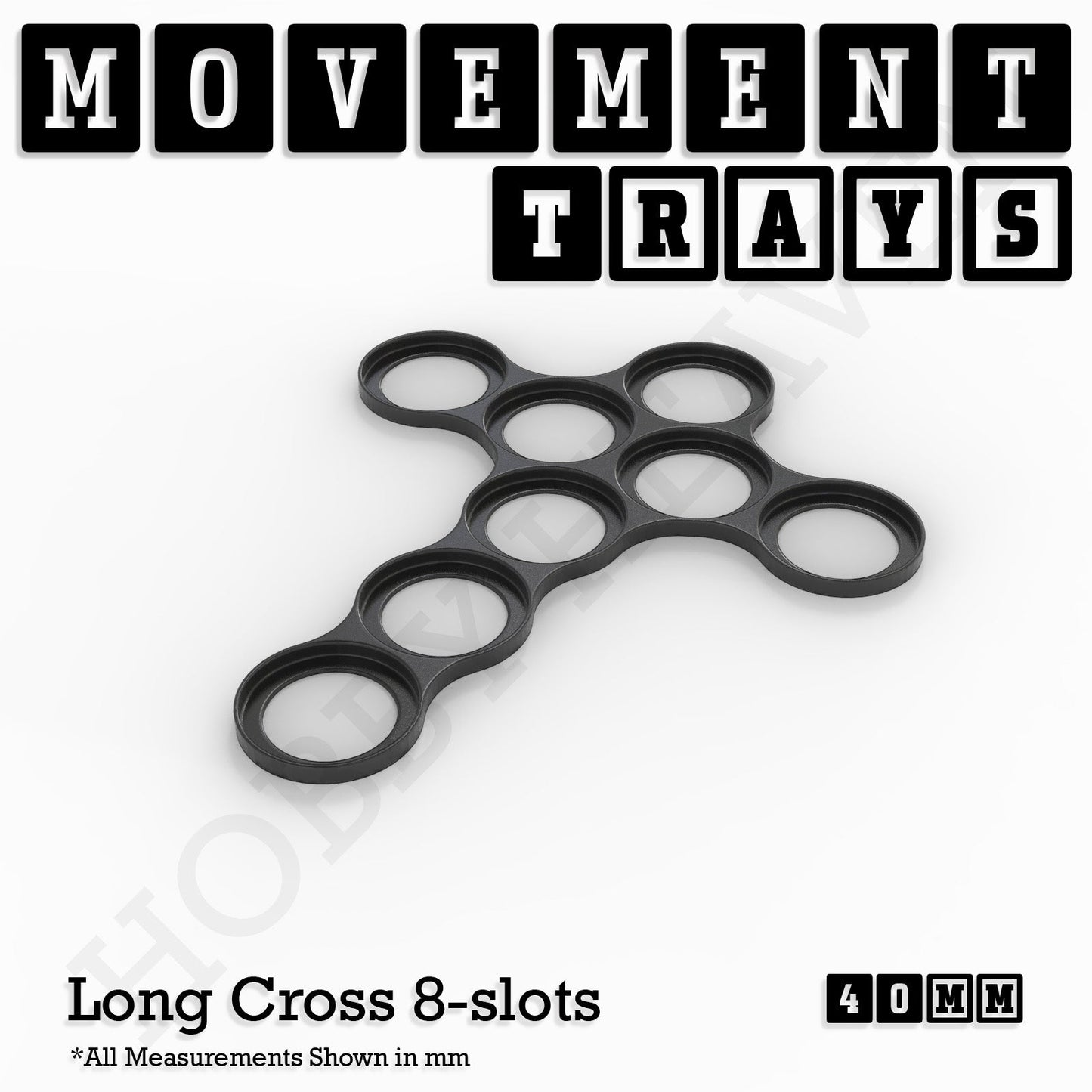 40mm Movement Trays for Miniatures | Tabletop Wargames Compatible | Full Range