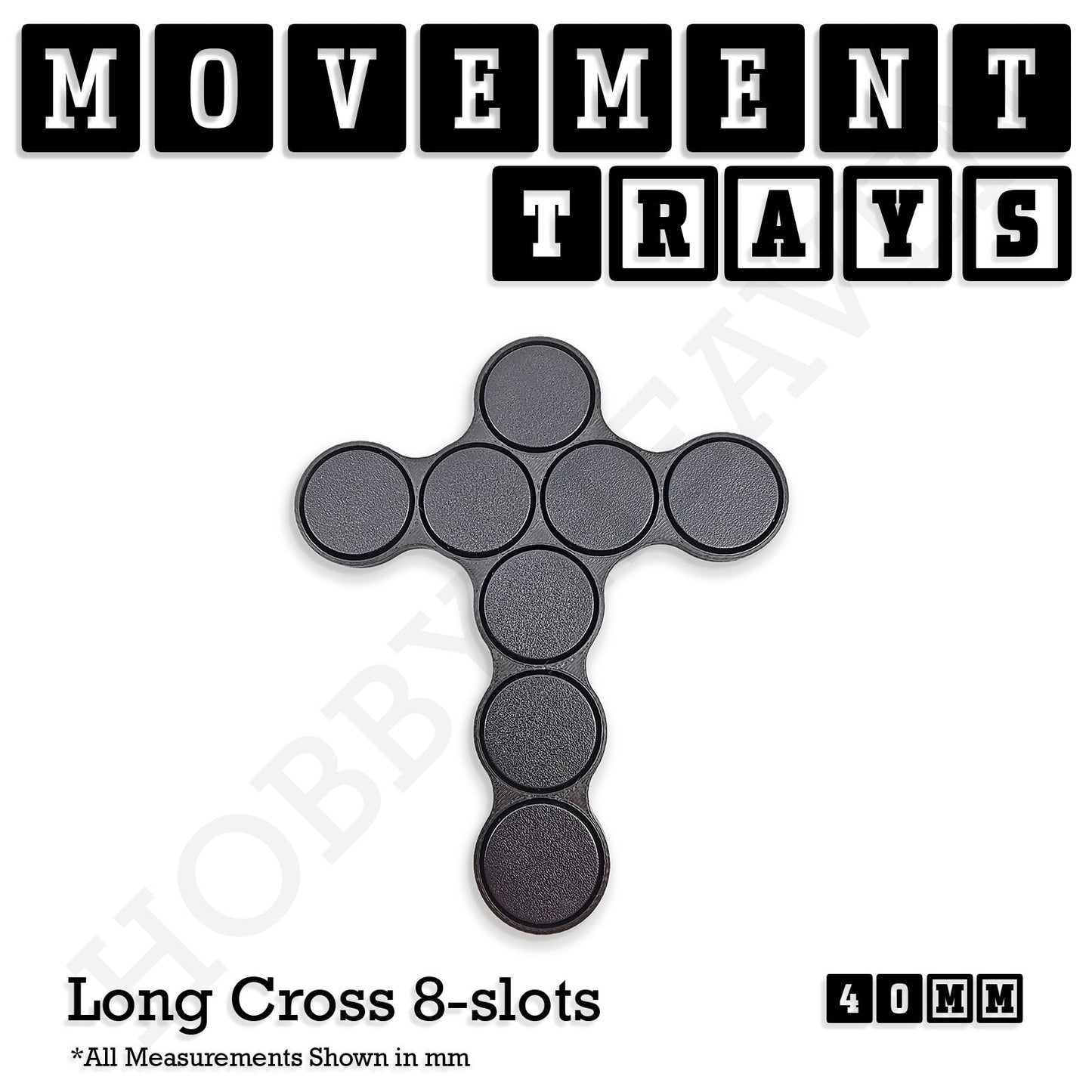 40mm Movement Trays for Miniatures | Tabletop Wargames Compatible | Full Range