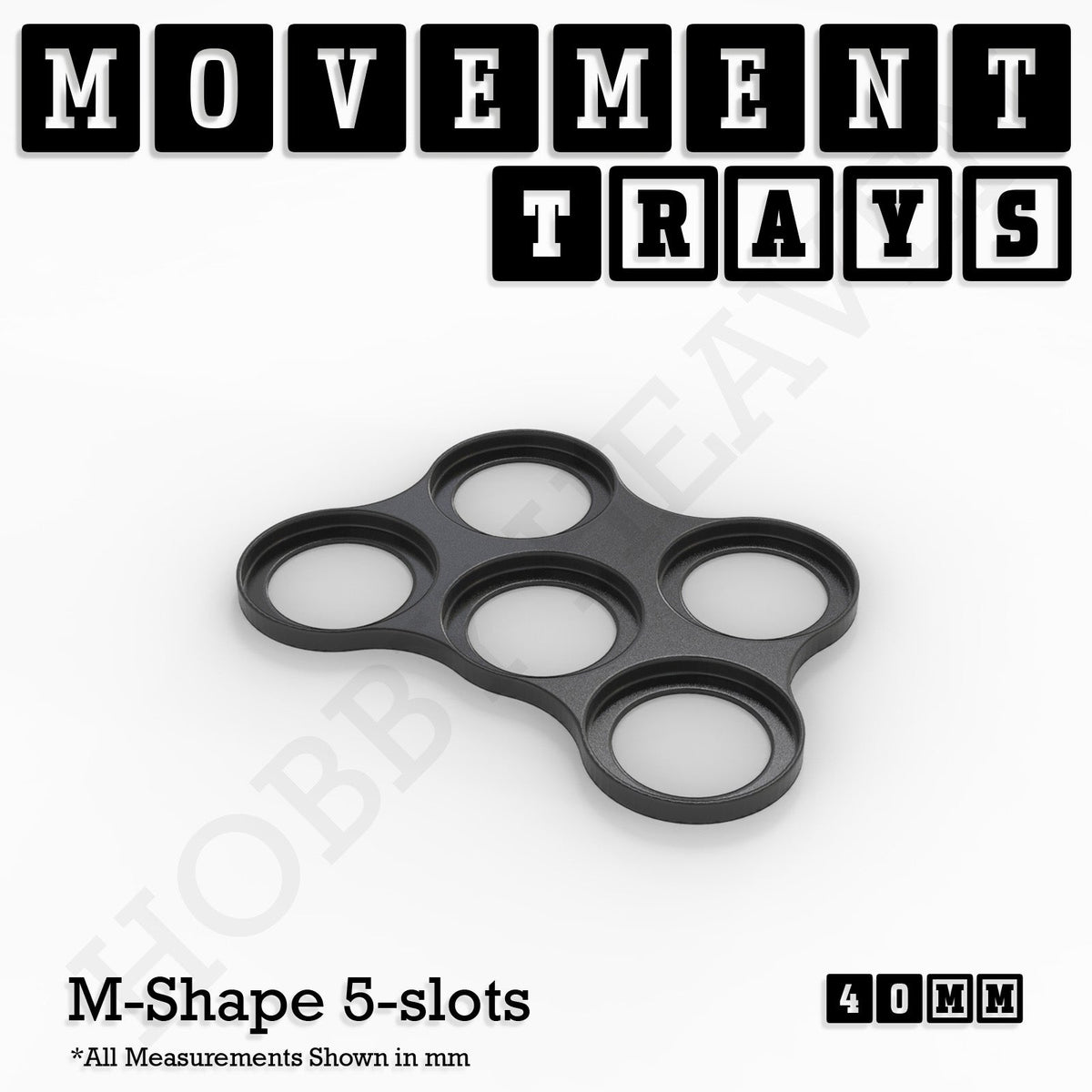 40mm Movement Trays for Miniatures | Tabletop Wargames Compatible | Full Range