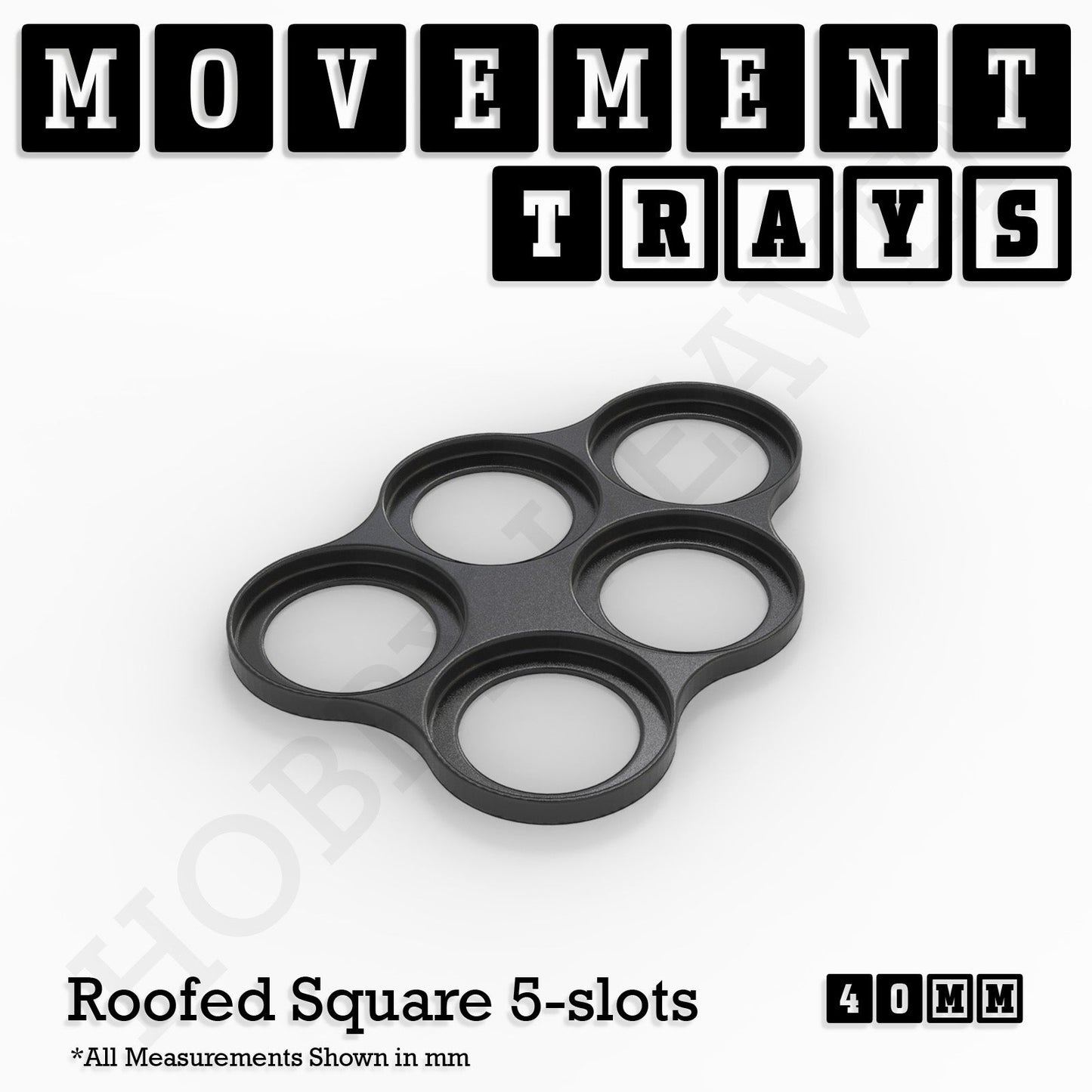 40mm Movement Trays for Miniatures | Tabletop Wargames Compatible | Full Range