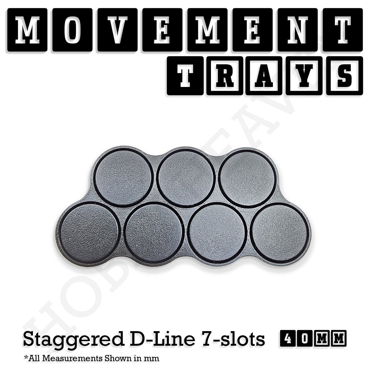 40mm Movement Trays for Miniatures | Tabletop Wargames Compatible | Full Range