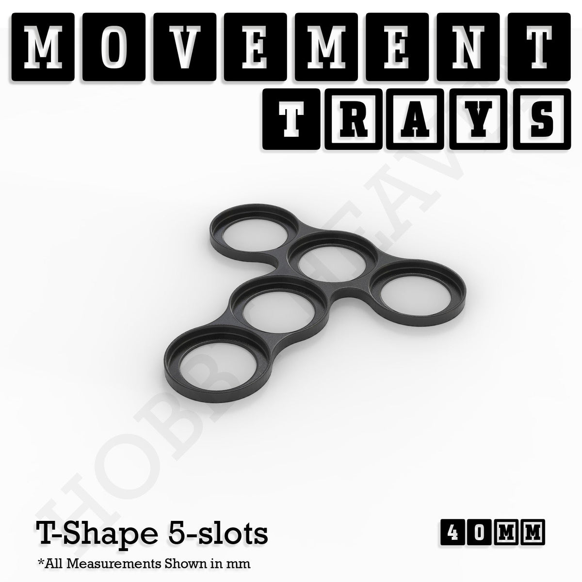40mm Movement Trays for Miniatures | Tabletop Wargames Compatible | Full Range