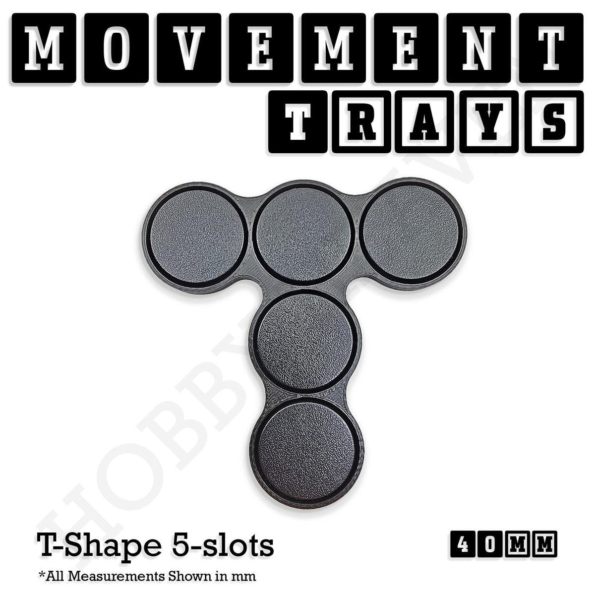 40mm Movement Trays for Miniatures | Tabletop Wargames Compatible | Full Range