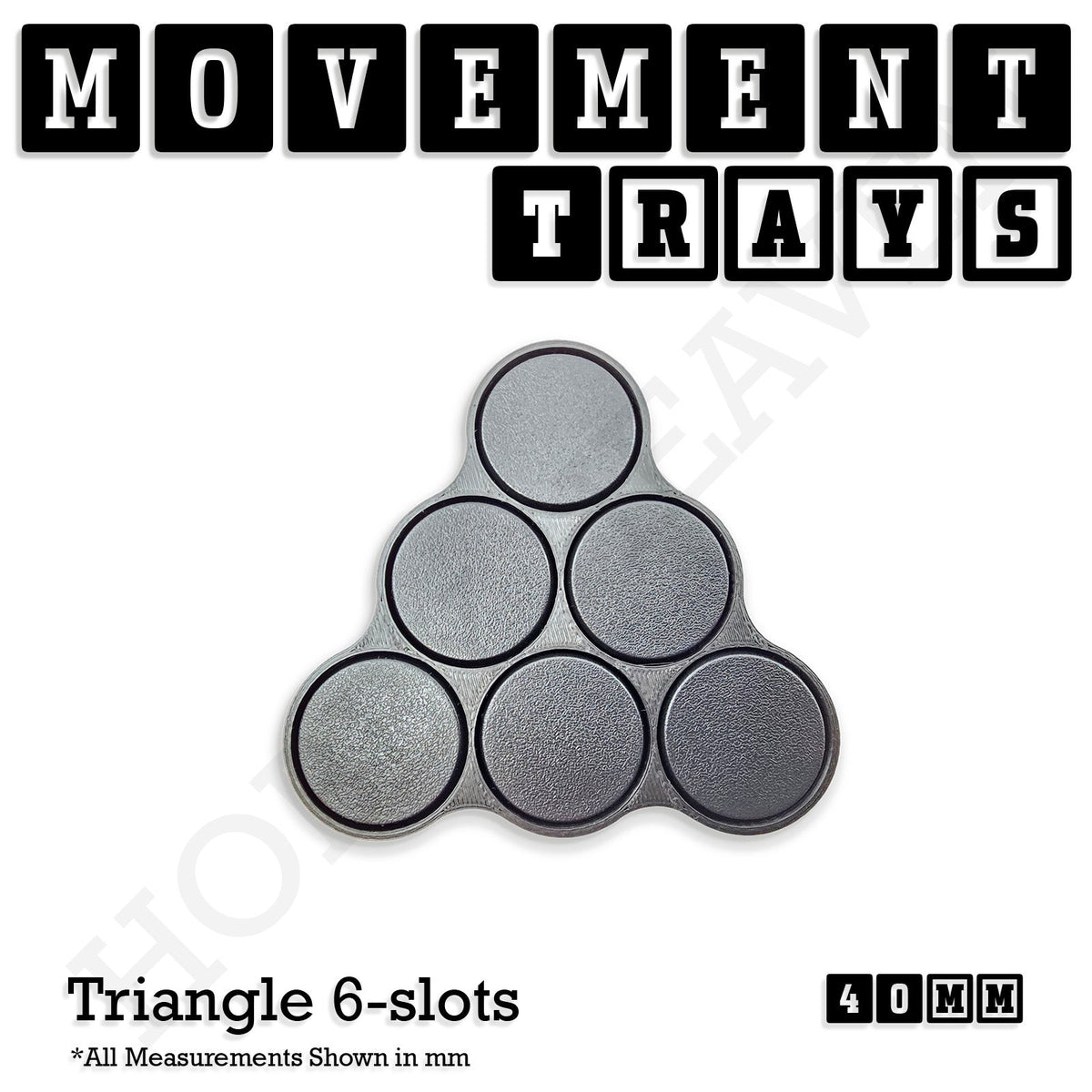 40mm Movement Trays for Miniatures | Tabletop Wargames Compatible | Full Range