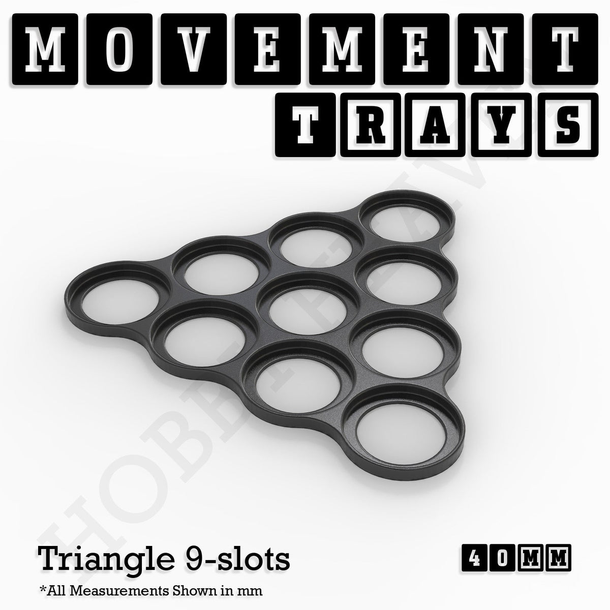 40mm Movement Trays for Miniatures | Tabletop Wargames Compatible | Full Range