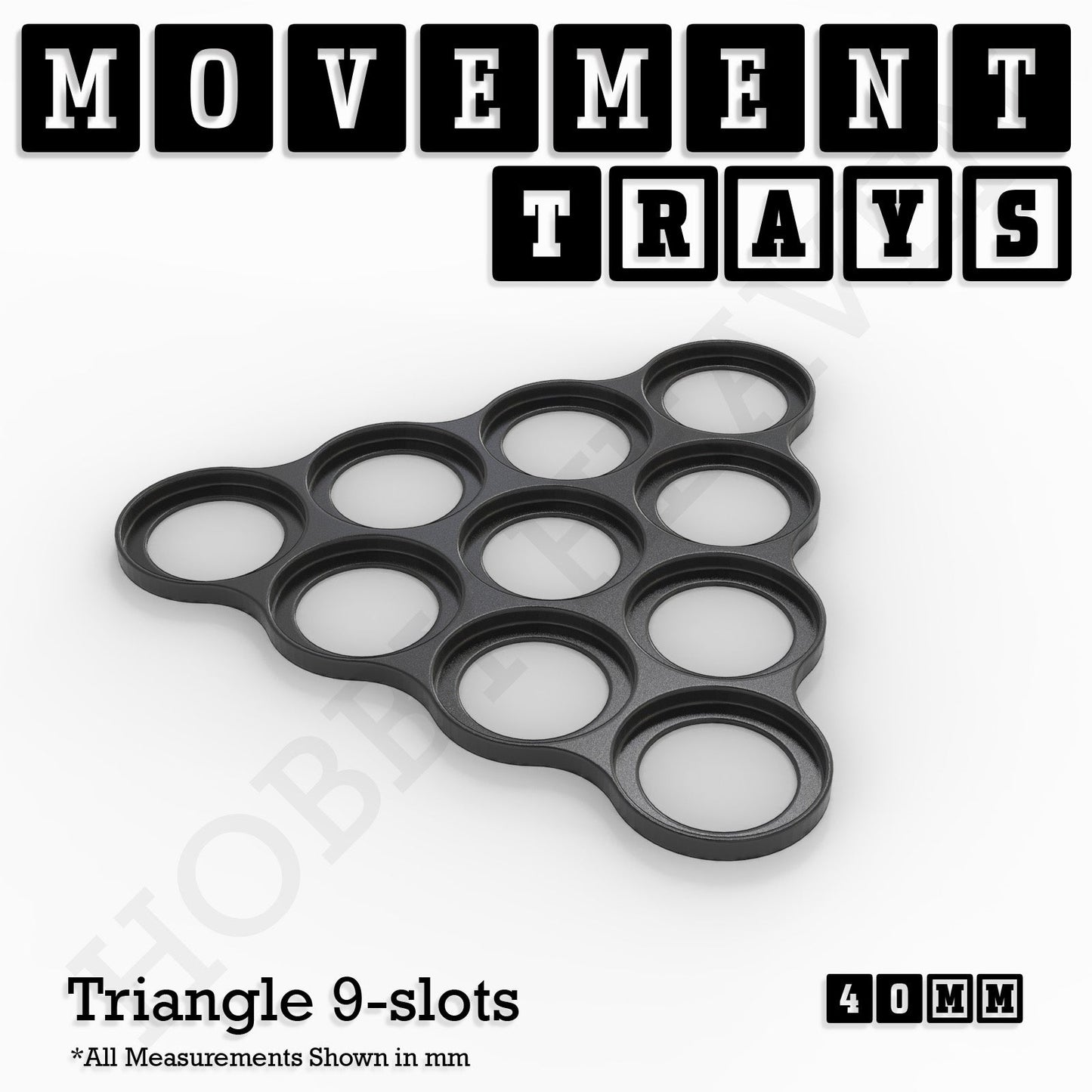 40mm Movement Trays for Miniatures | Tabletop Wargames Compatible | Full Range