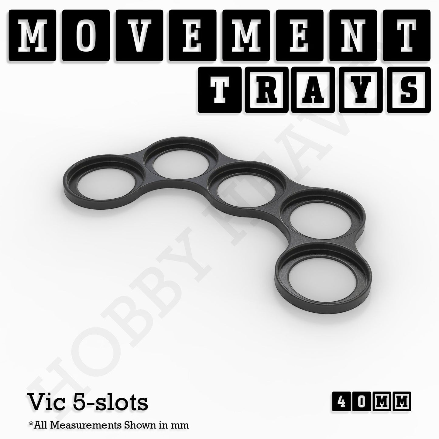 40mm Movement Trays for Miniatures | Tabletop Wargames Compatible | Full Range