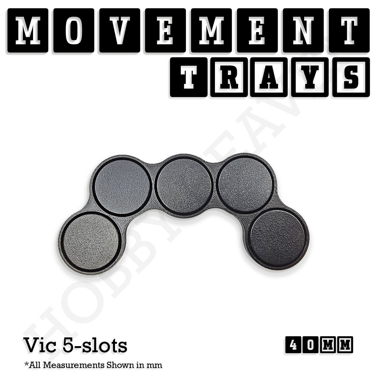 40mm Movement Trays for Miniatures | Tabletop Wargames Compatible | Full Range