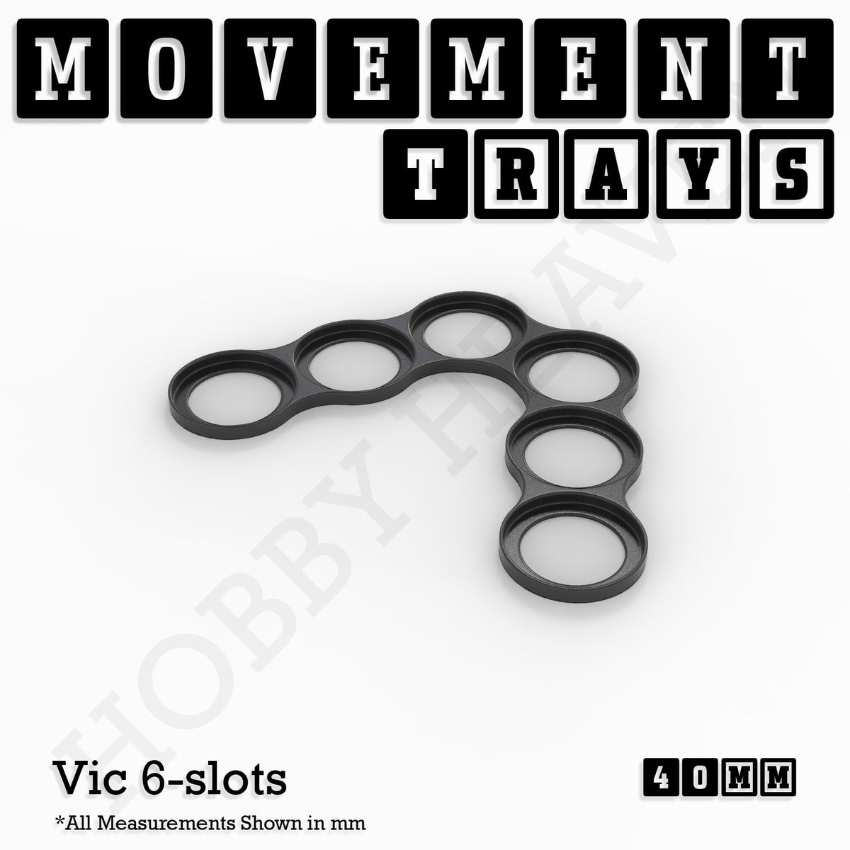 40mm Movement Trays for Miniatures | Tabletop Wargames Compatible | Full Range