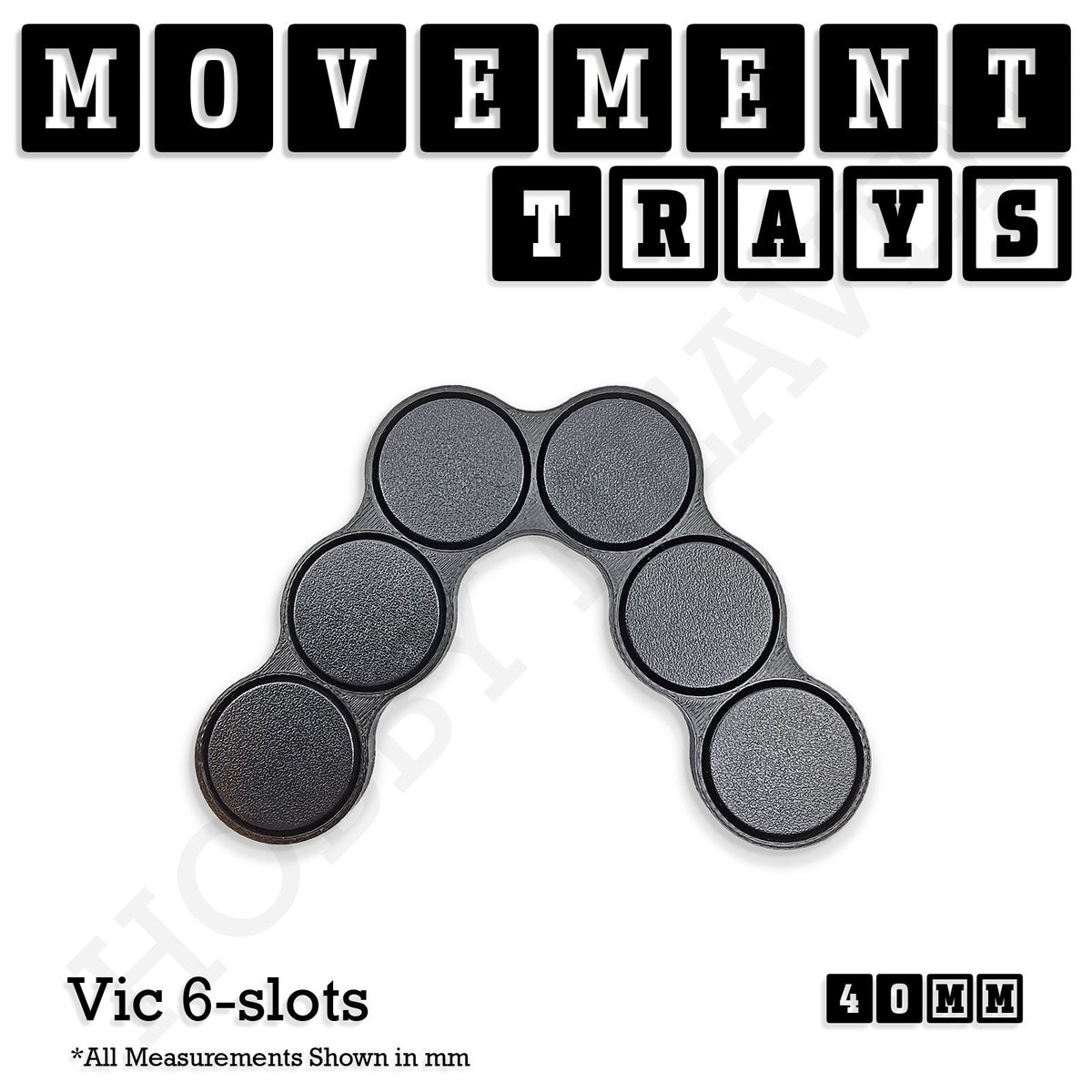 40mm Movement Trays for Miniatures | Tabletop Wargames Compatible | Full Range